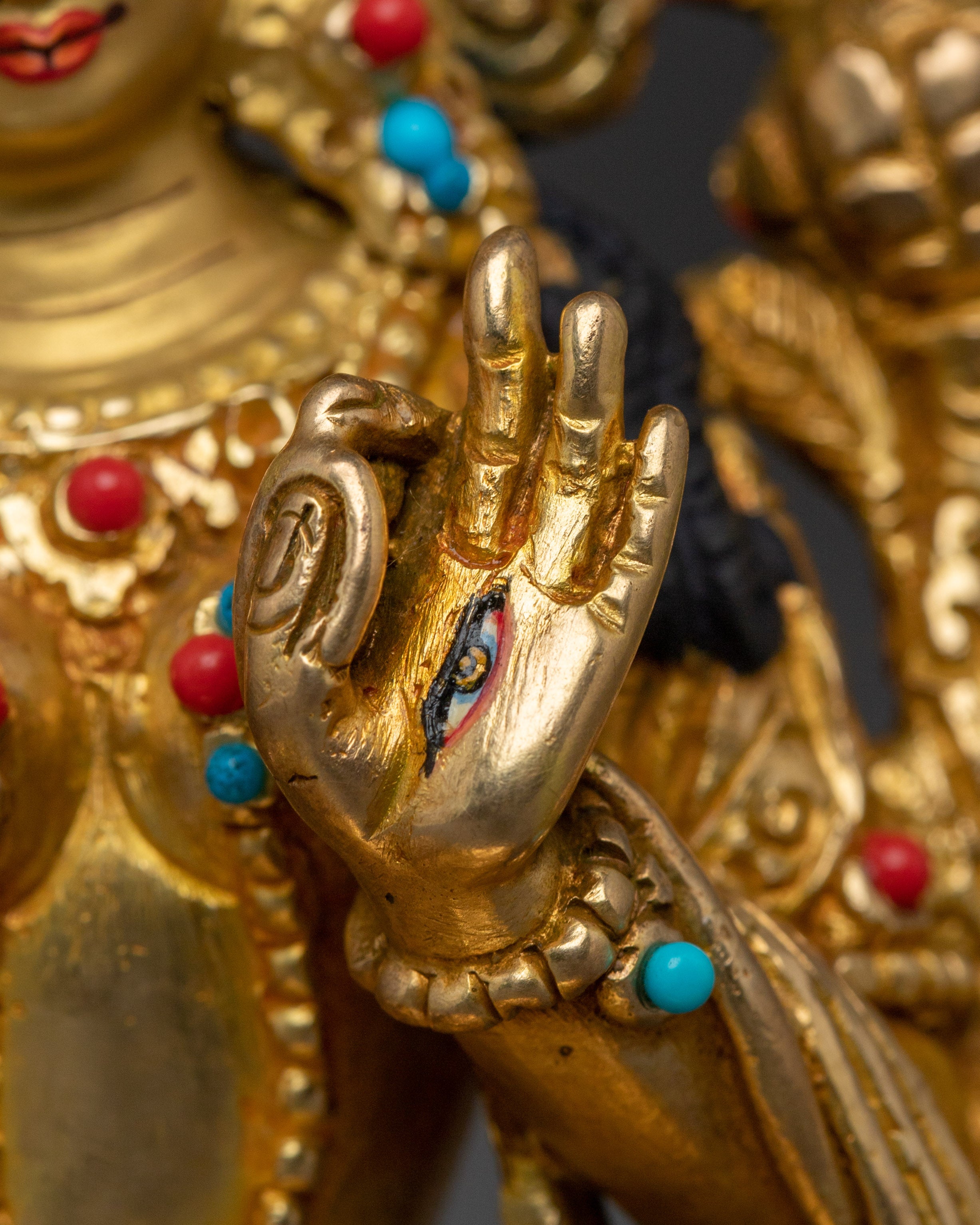 Golden Bodhisattva Statue Set | Tibetan Buddhism Five Enlightened Beings