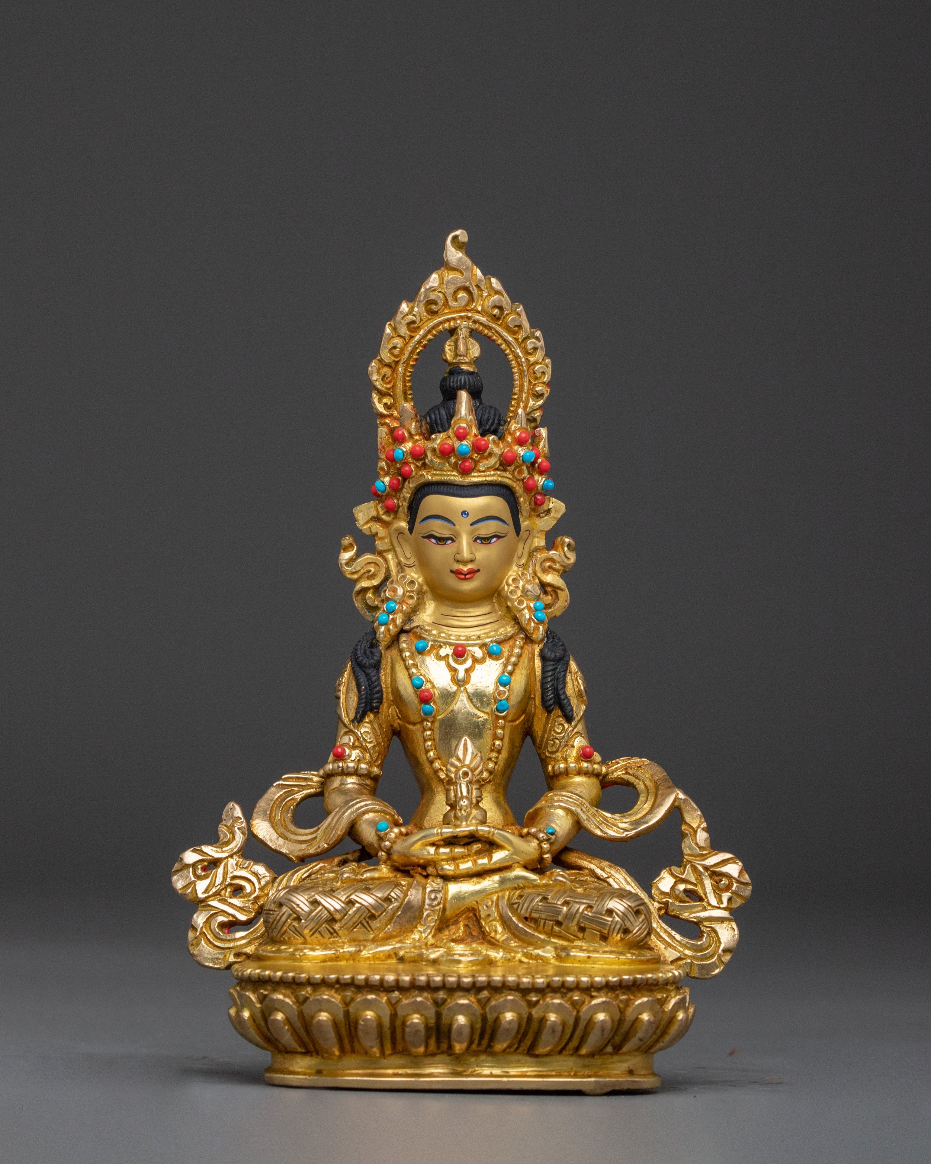 Golden Bodhisattva Statue Set | Tibetan Buddhism Five Enlightened Beings