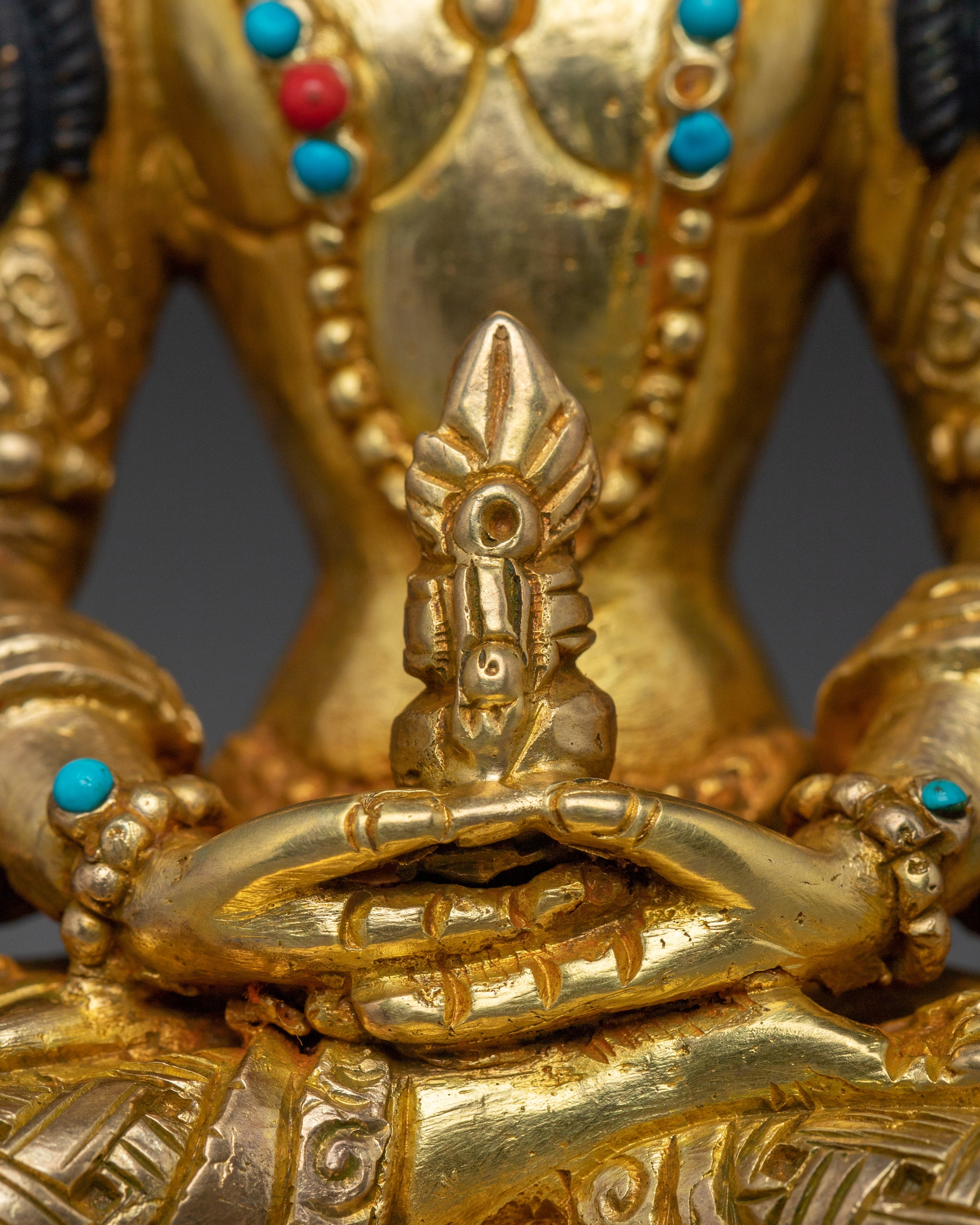Golden Bodhisattva Statue Set | Tibetan Buddhism Five Enlightened Beings