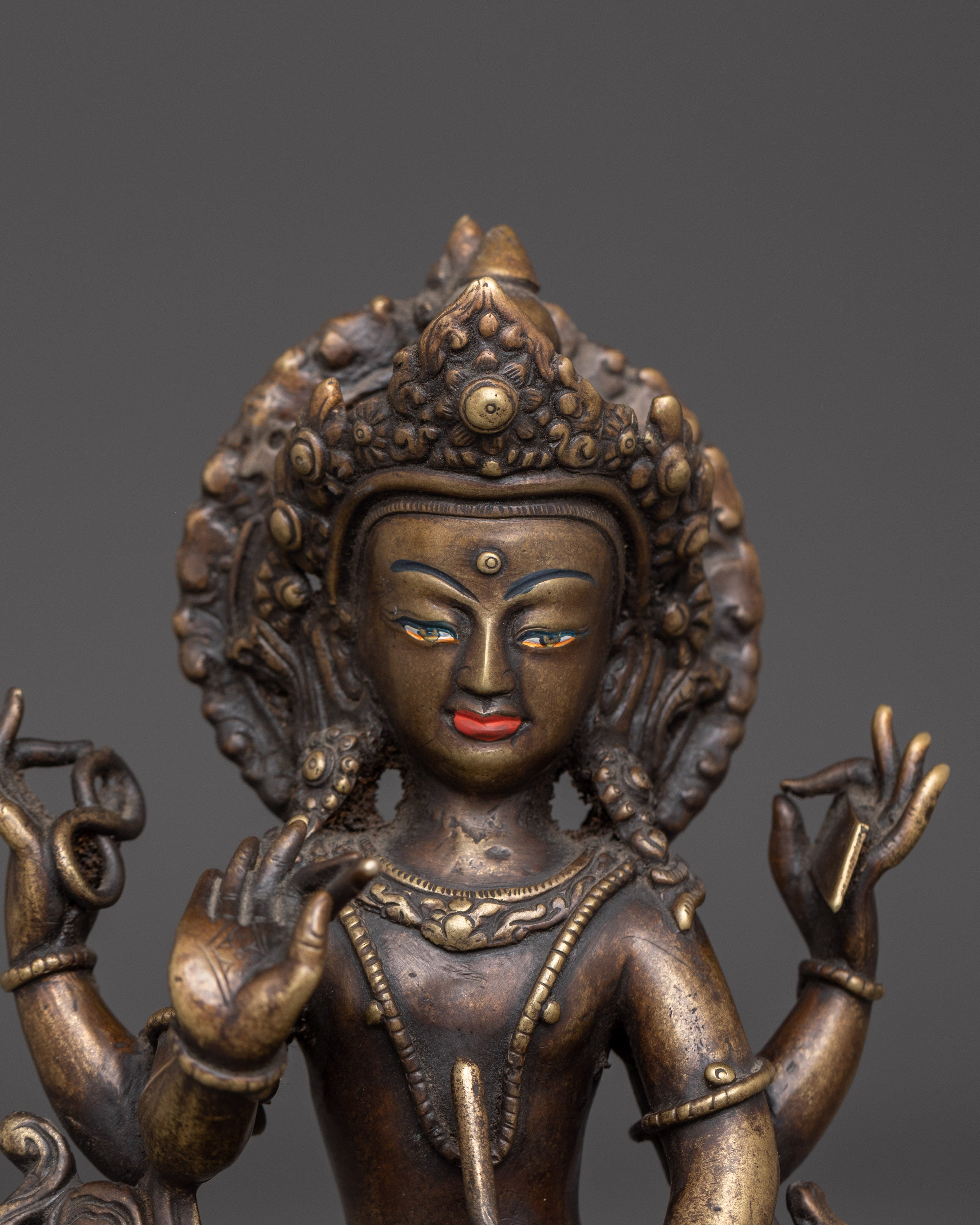 Four-Armed Prajnaparamita Statue | Embodiment of Wisdom