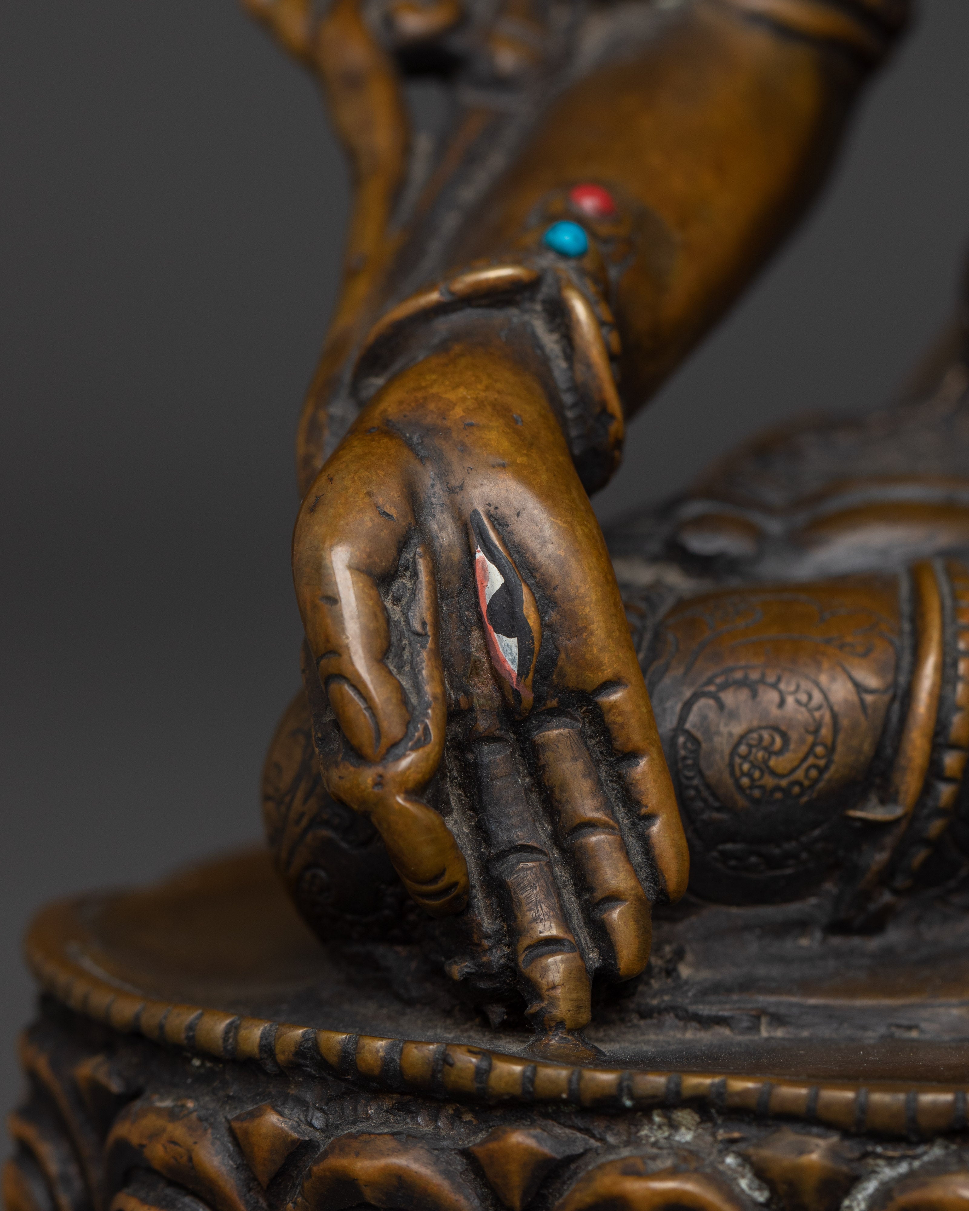 Oxidized White Tara Statue | Sita Tara - Compassionate and Healing Deity