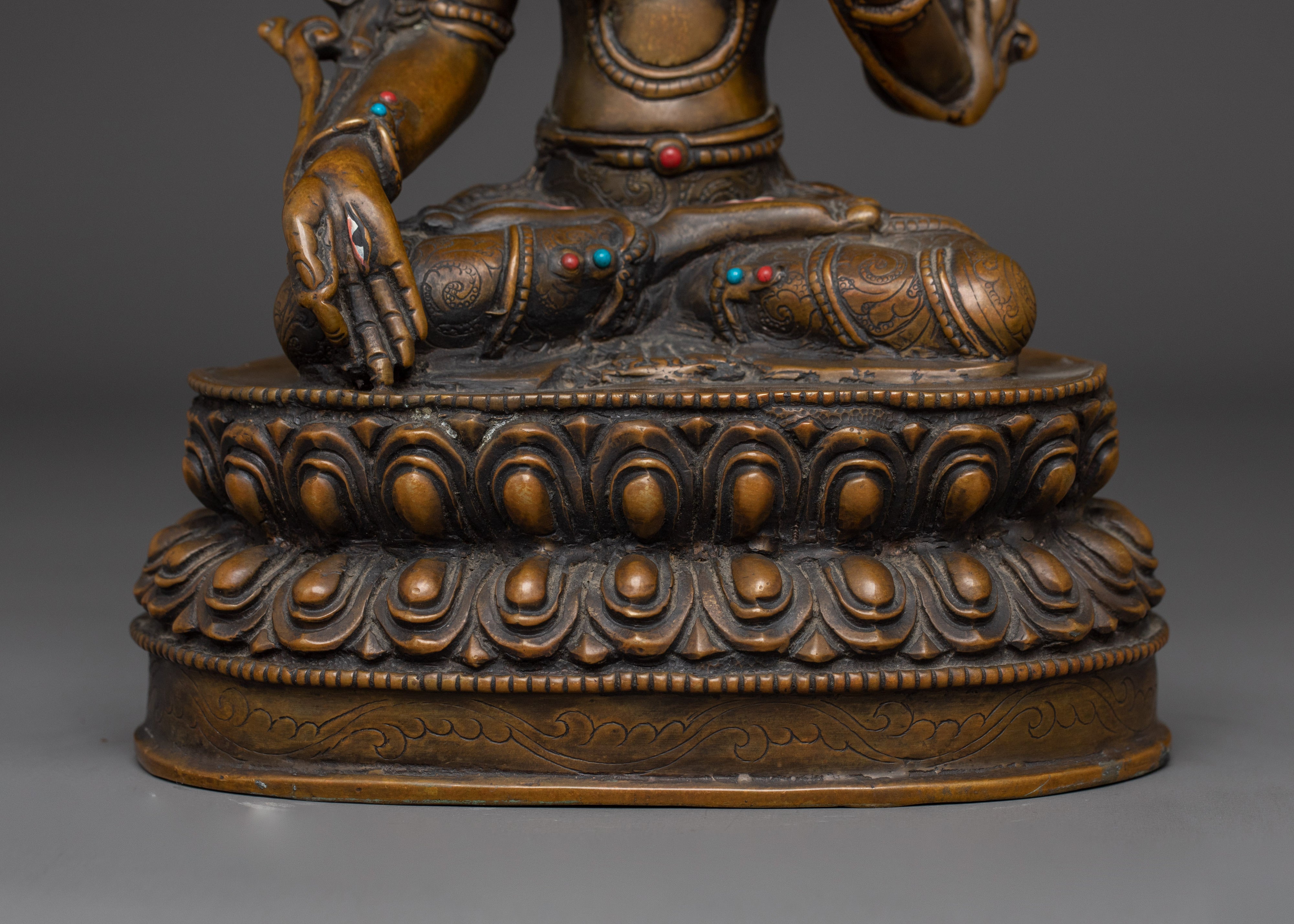 Oxidized White Tara Statue | Sita Tara - Compassionate and Healing Deity