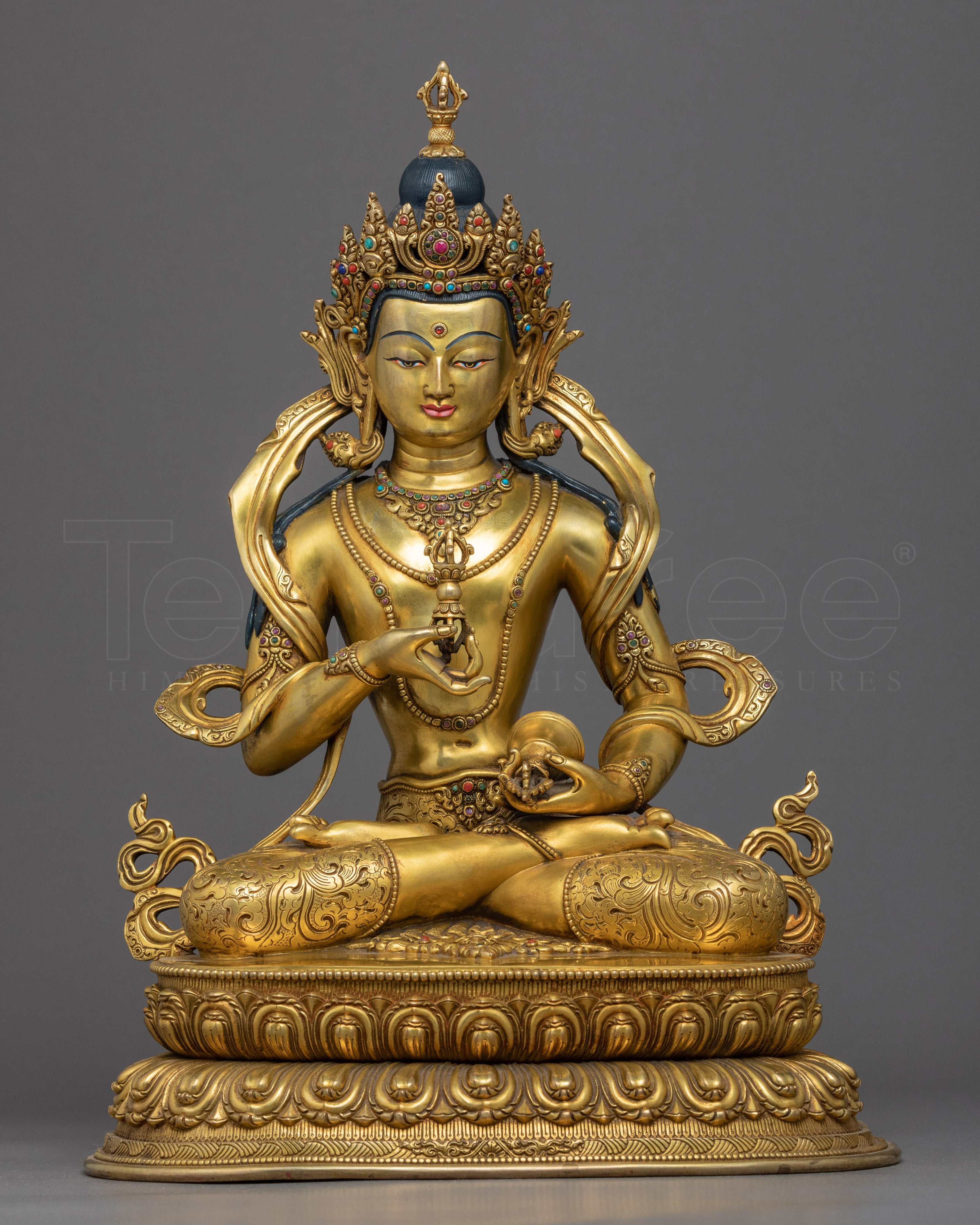 Vajrasattva Yidam Statue | Gold Gilded | Traditional Vajrasattva Art