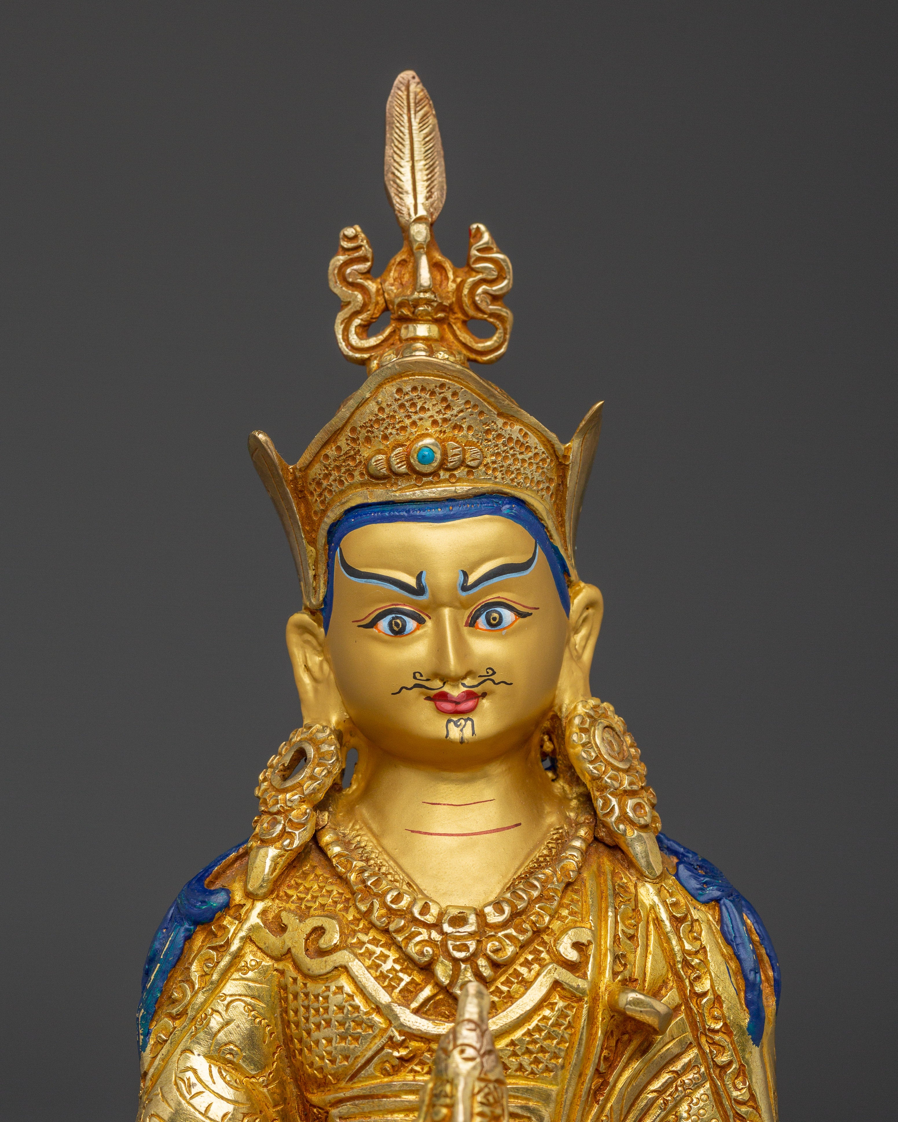 Handmade Venerated Guru Rinpoche Artwork | Padmsambhava with Khatvanga