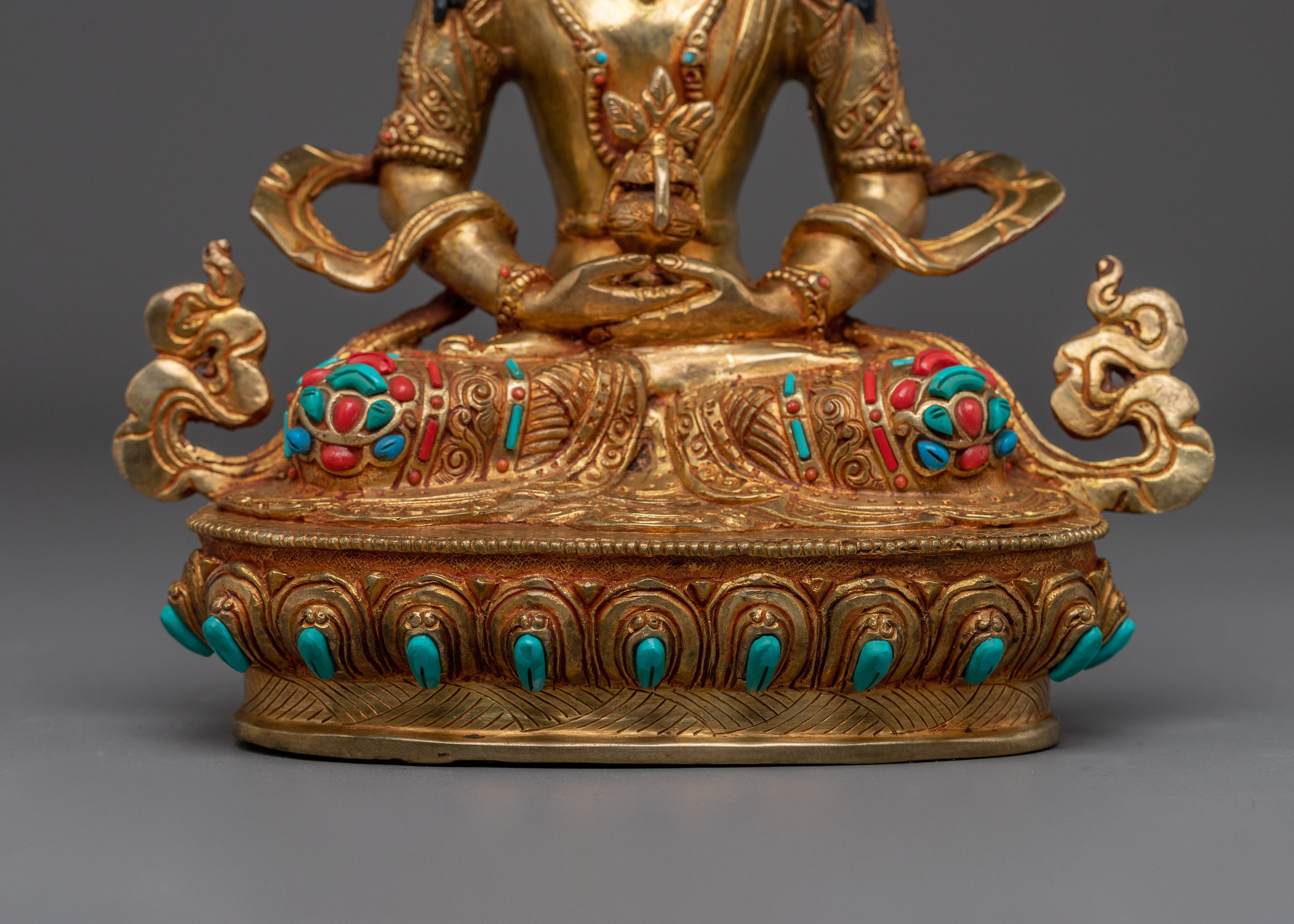 Golden Amitayus Figurine "Buddha of Infinite Light" | Home Decor for Meditation