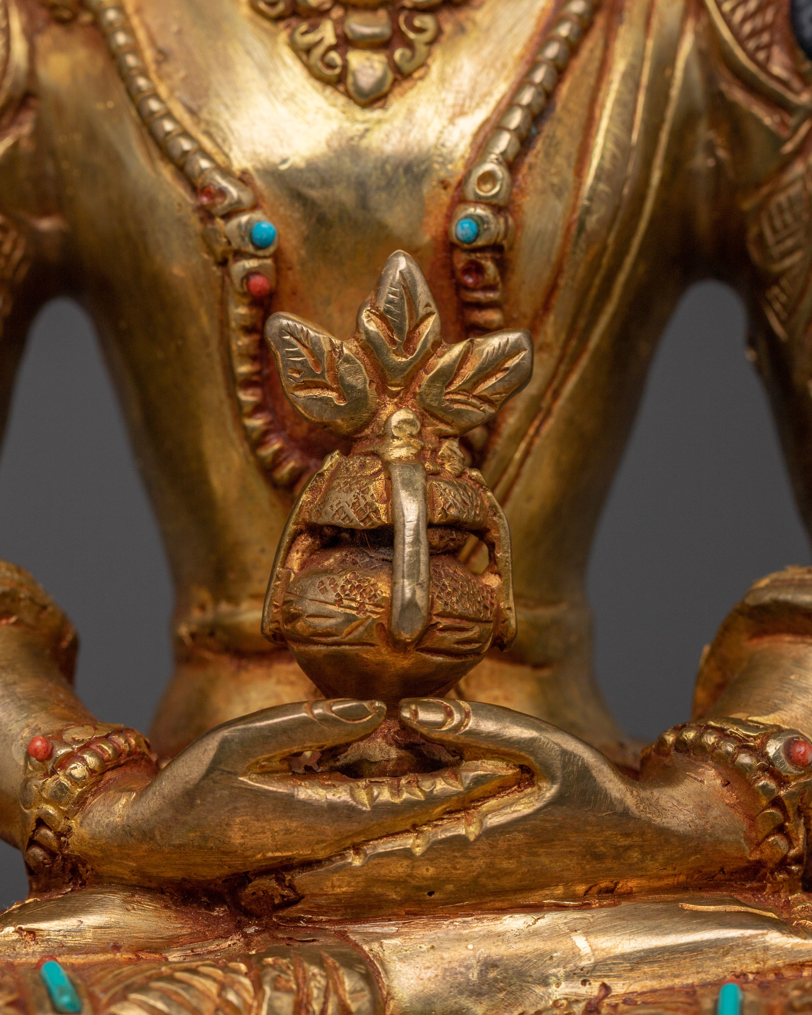 Golden Amitayus Figurine "Buddha of Infinite Light" | Home Decor for Meditation