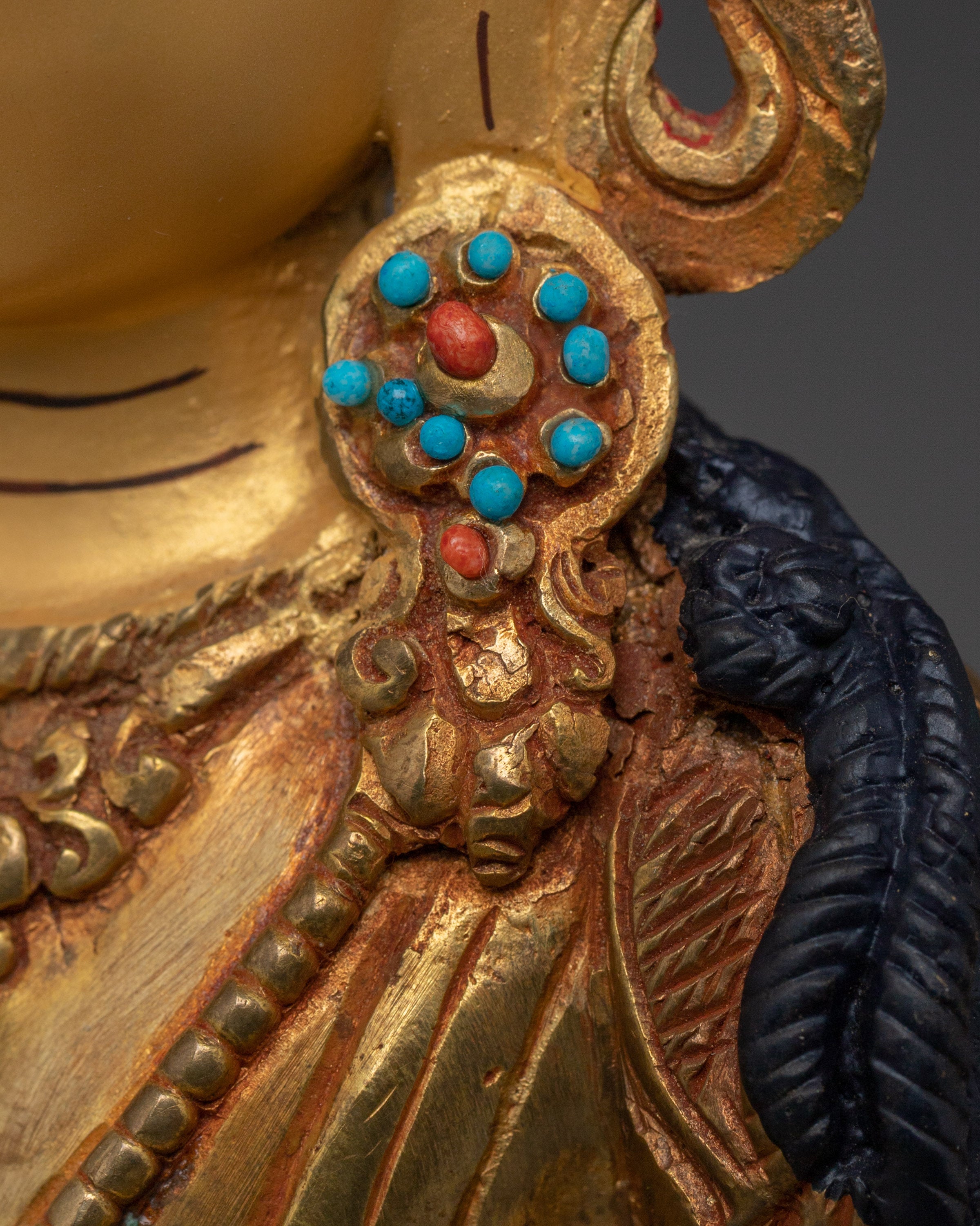 Golden Amitayus Figurine "Buddha of Infinite Light" | Home Decor for Meditation