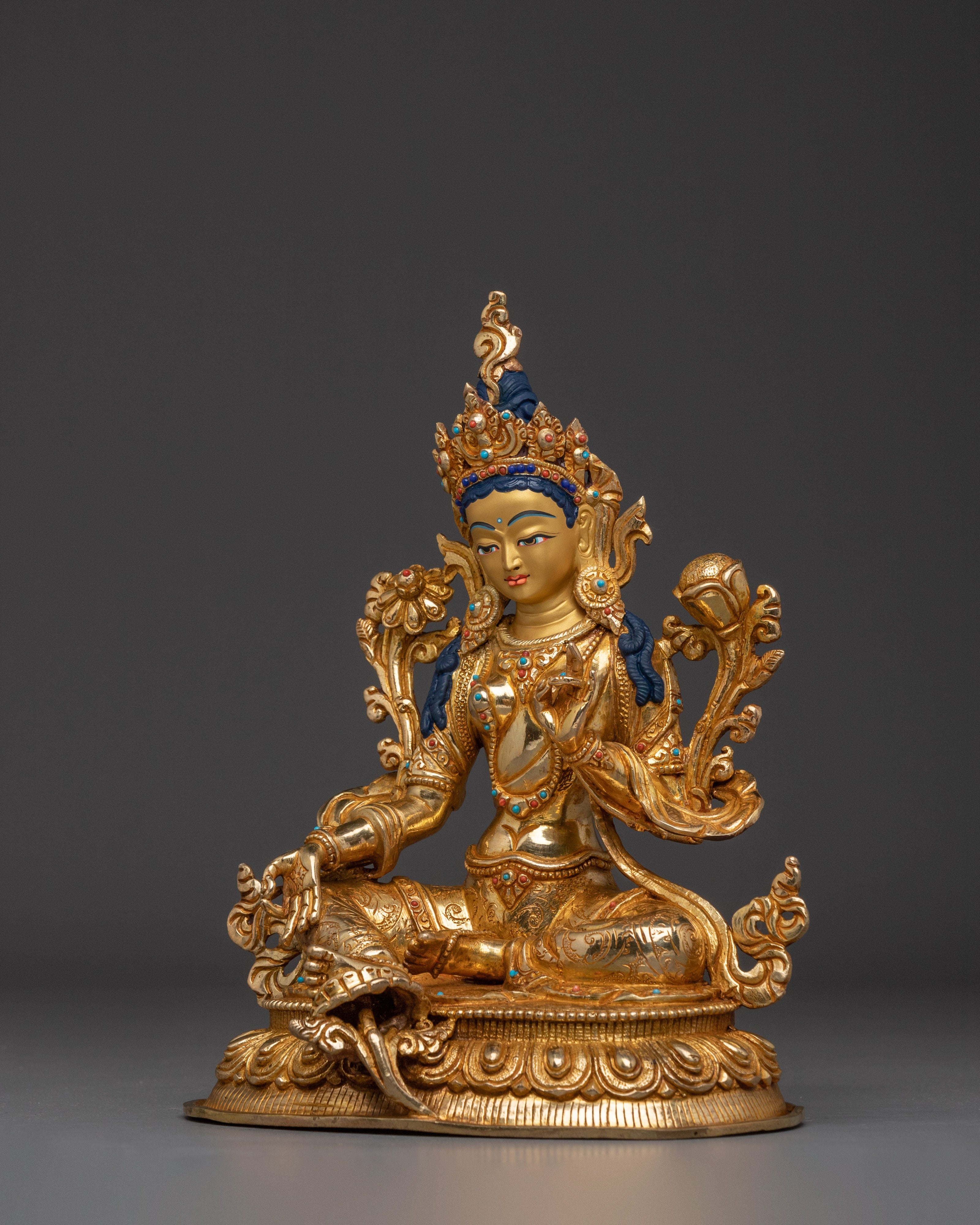 Traditional Green Tara Artwork | Embodiment of Compassion and Swift Protection