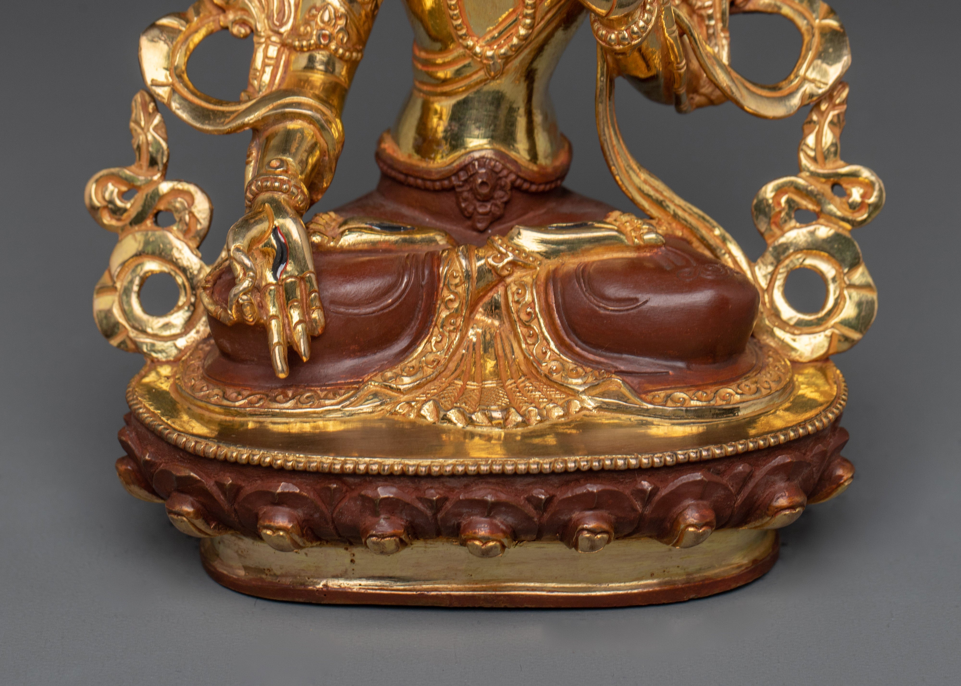 Goddess of Mercy Green Tara Art | Buddhist Deity of Compassion and Protection