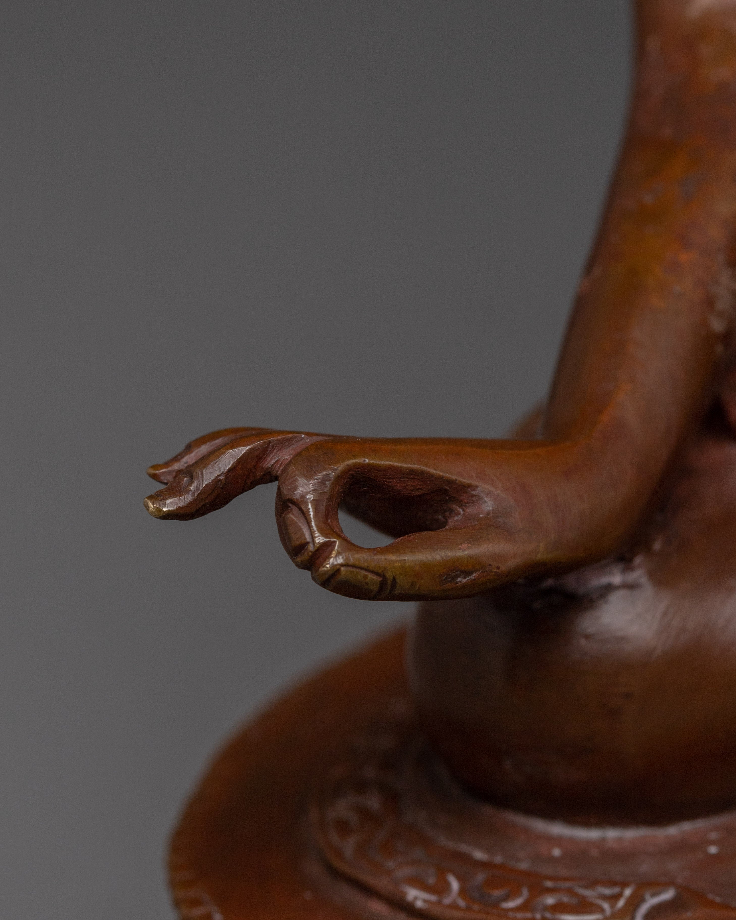 Oxidized Suparakirtita Namashri Statue | One of the Eight Medicine Buddhas