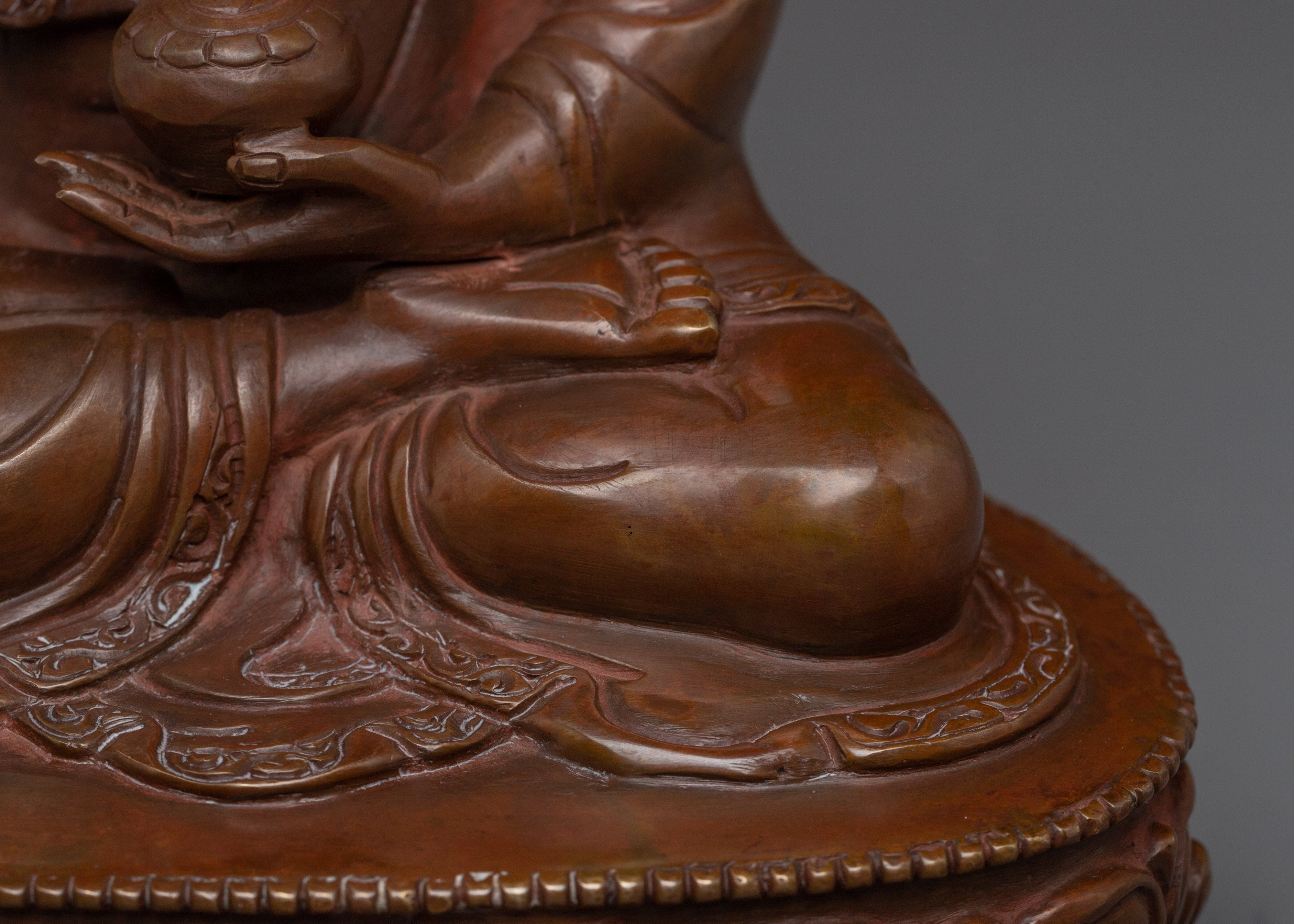 Oxidized Suparakirtita Namashri Statue | One of the Eight Medicine Buddhas