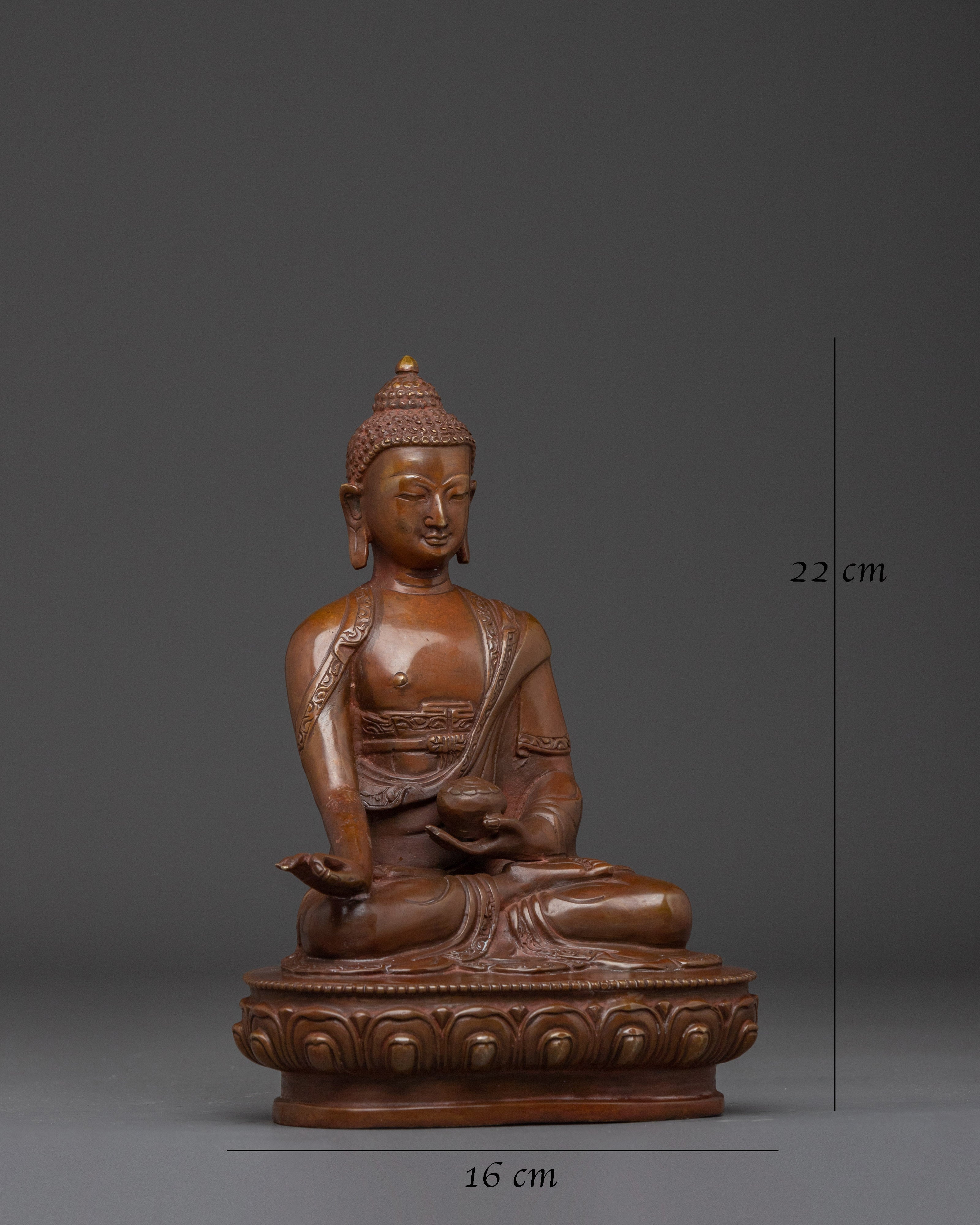 Oxidized Buddha Statue