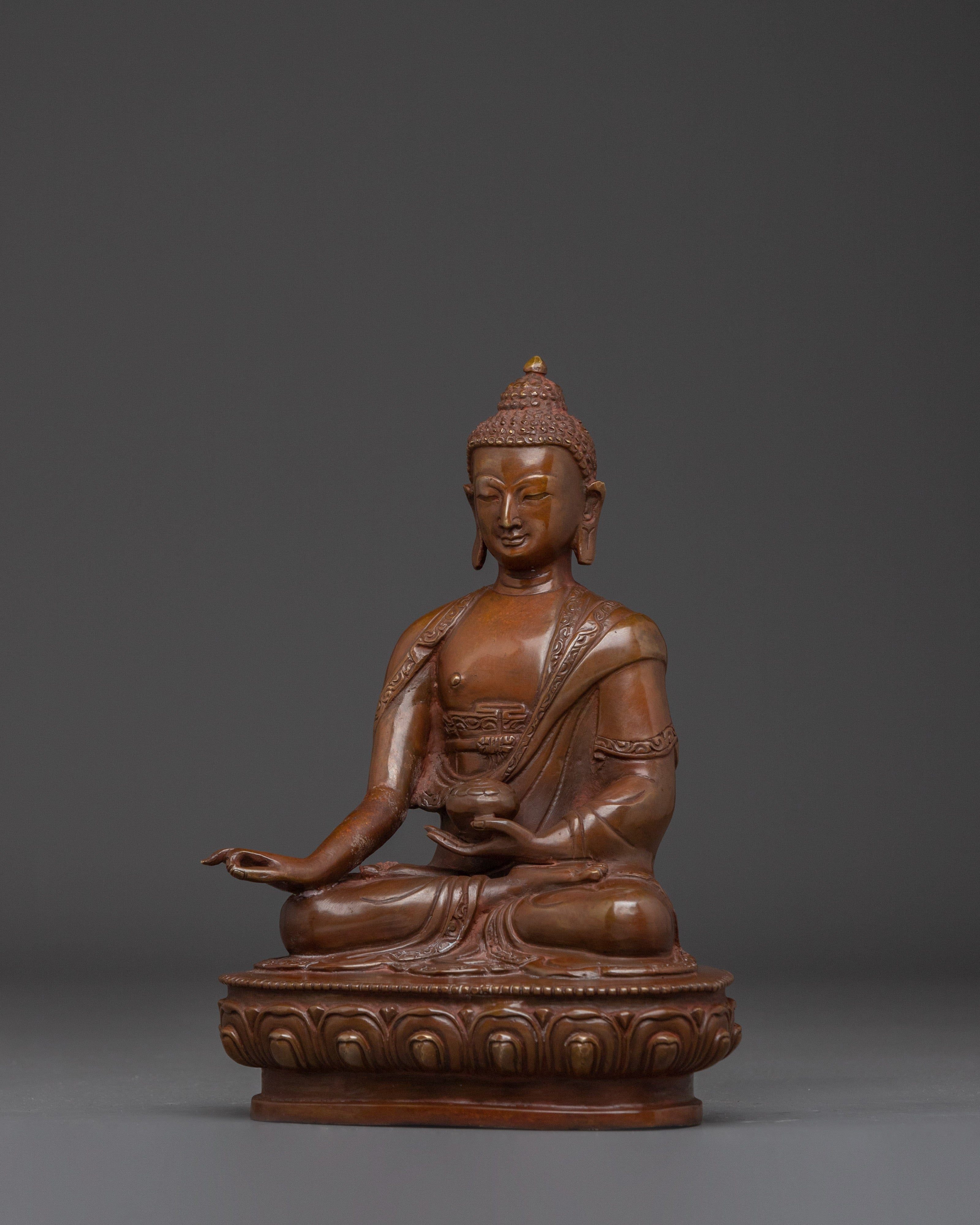 Oxidized Suparakirtita Namashri Statue | One of the Eight Medicine Buddhas