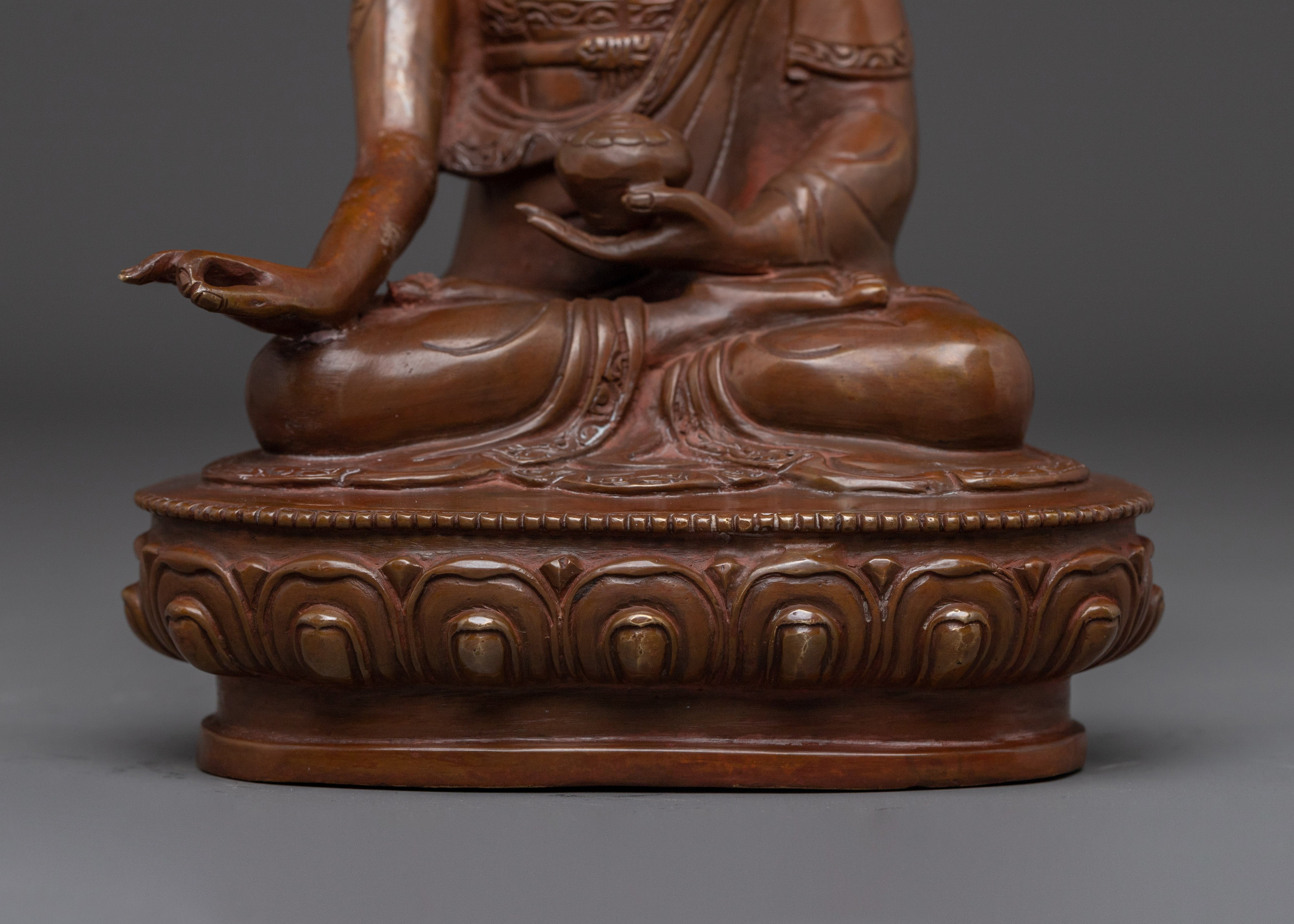 Oxidized Suparakirtita Namashri Statue | One of the Eight Medicine Buddhas