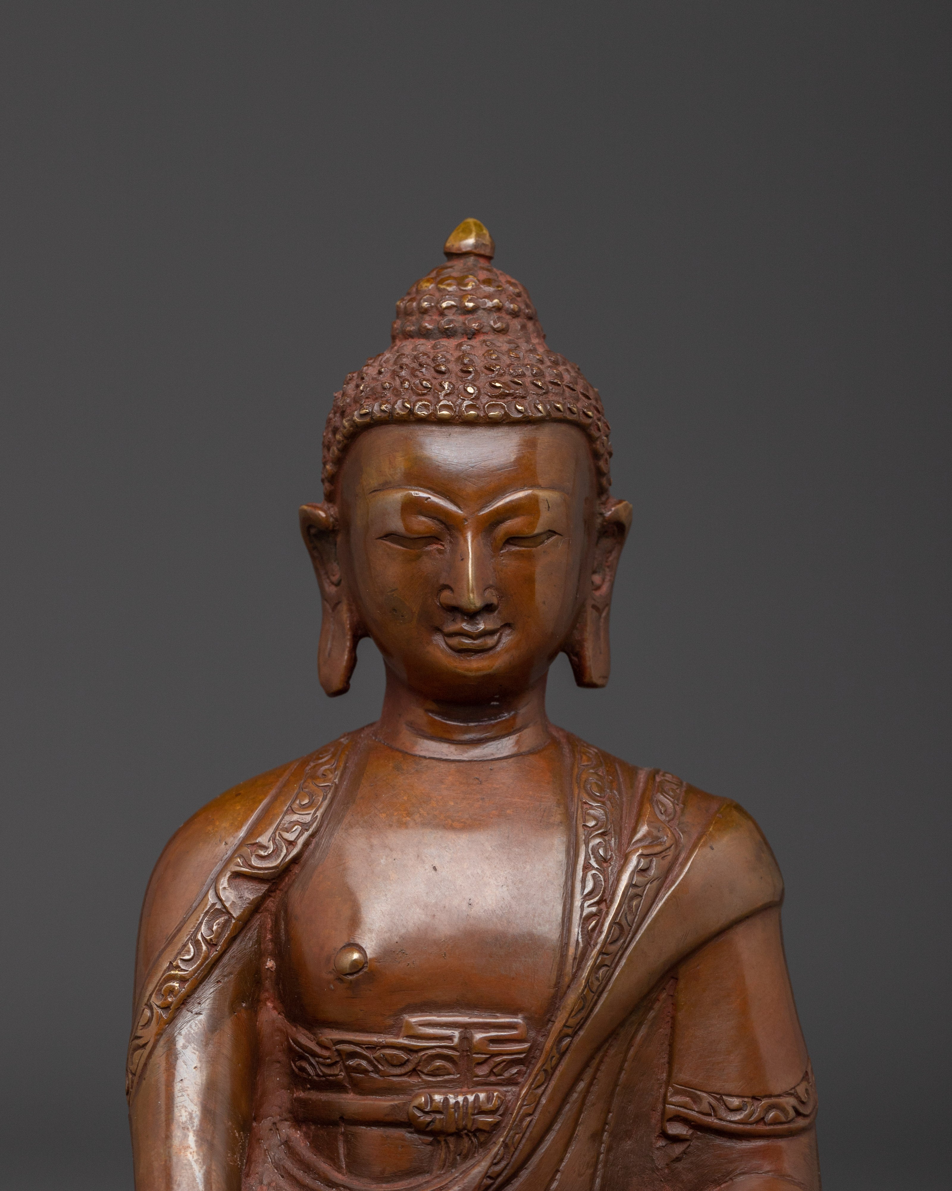 Oxidized Suparakirtita Namashri Statue | One of the Eight Medicine Buddhas
