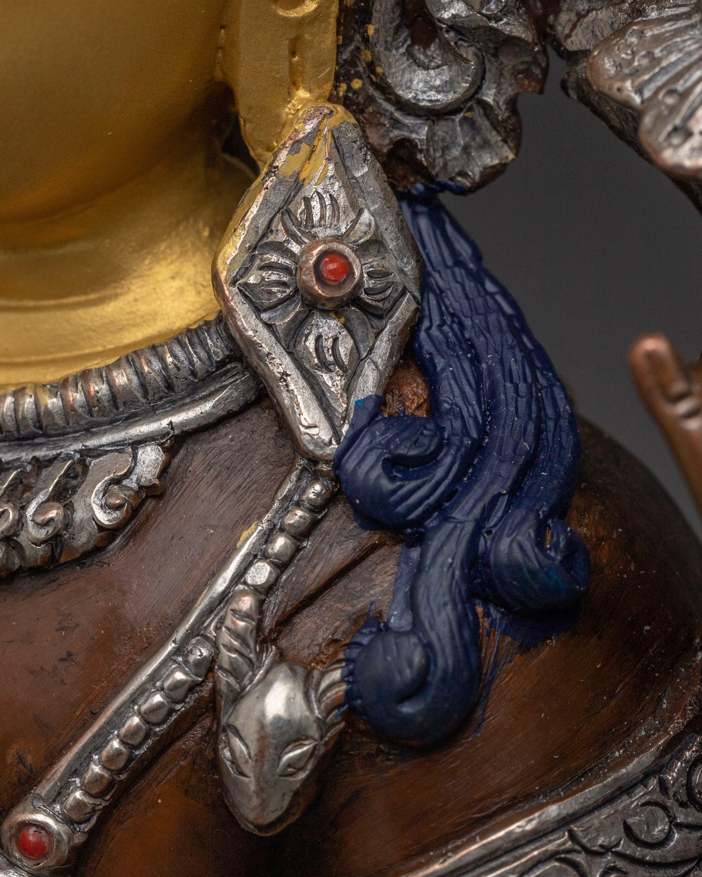 Compassion Chenrezig Oxidized Copper Statue | Tibetan Deity of Compassion and Mercy