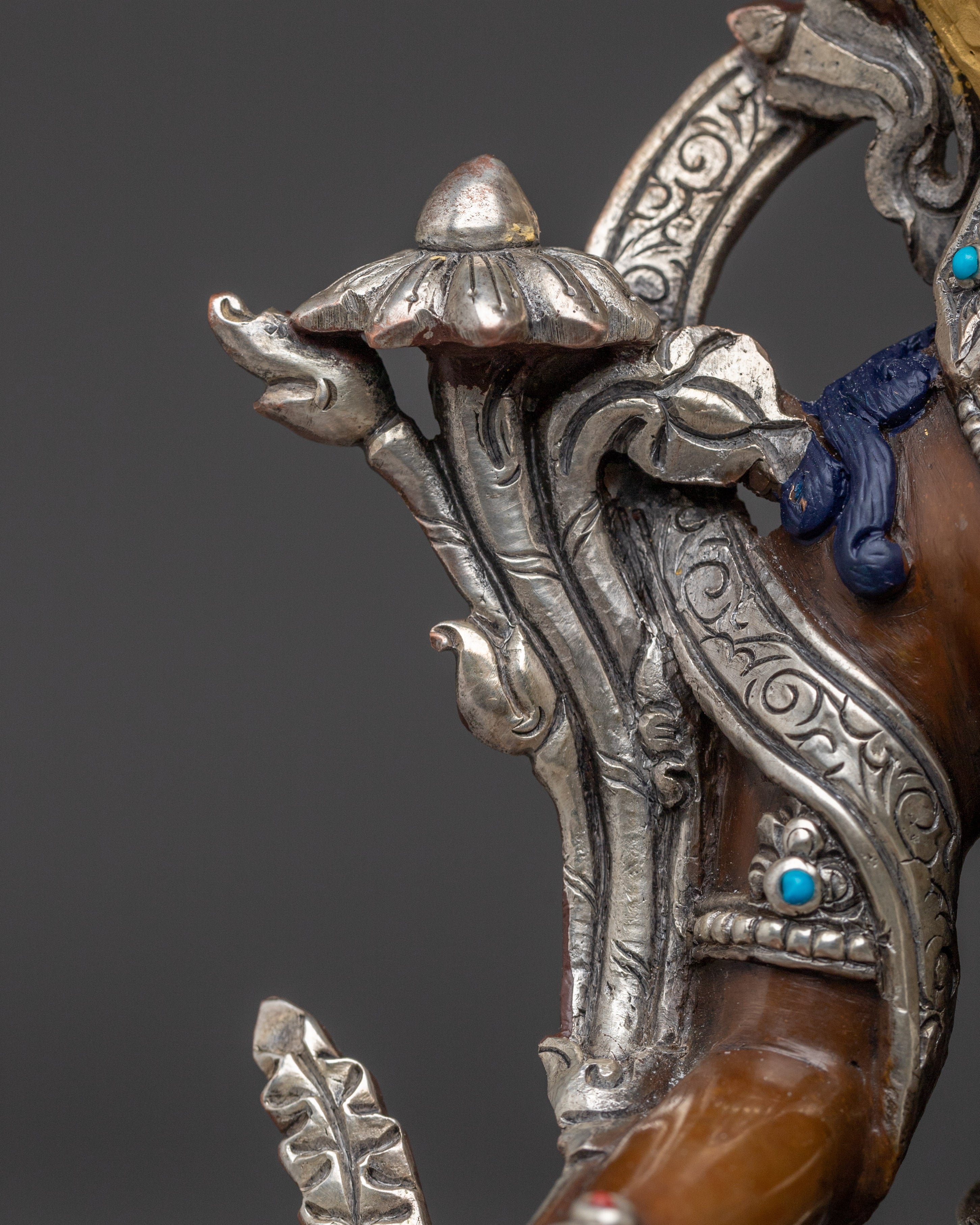 Longevity White Tara Oxidized Copper Statue | Tibetan Goddess of Compassion