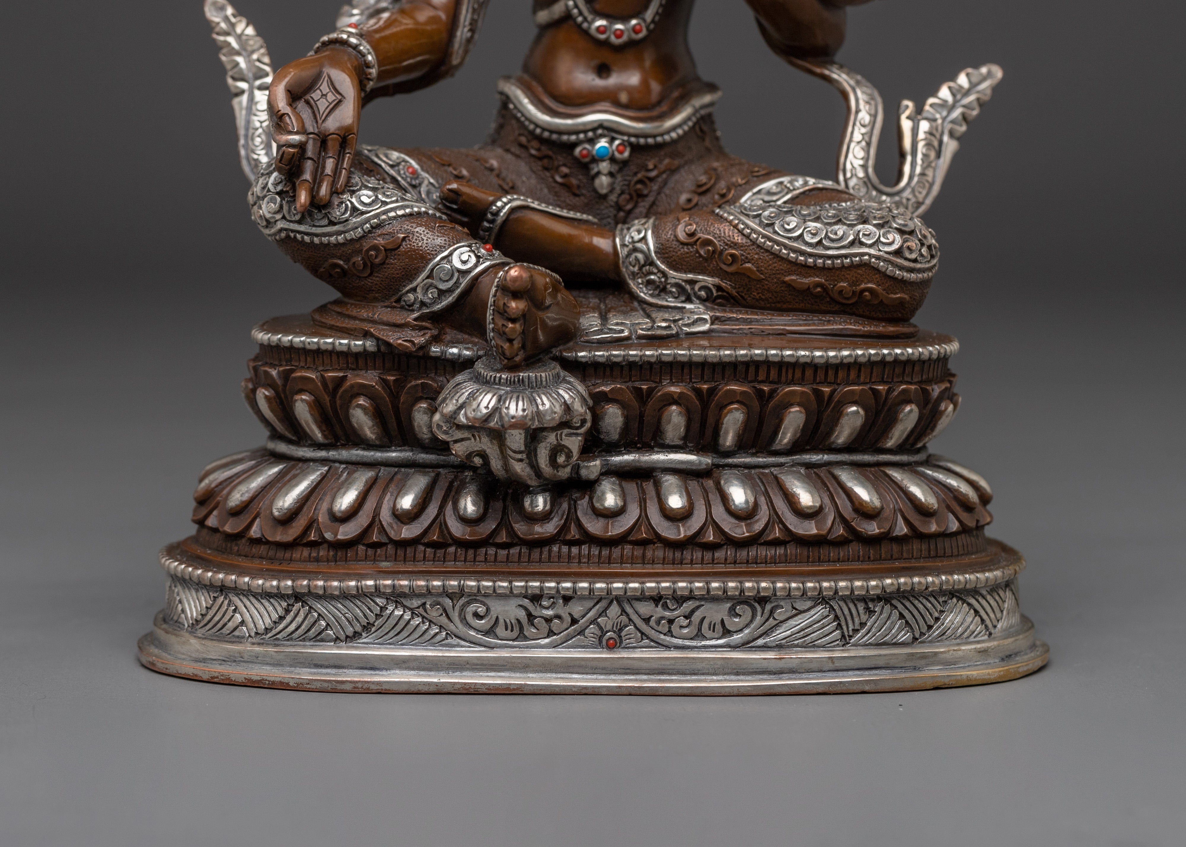 Handmade Compassionate Goddess Green Tara Art | Shyama Tara Statue