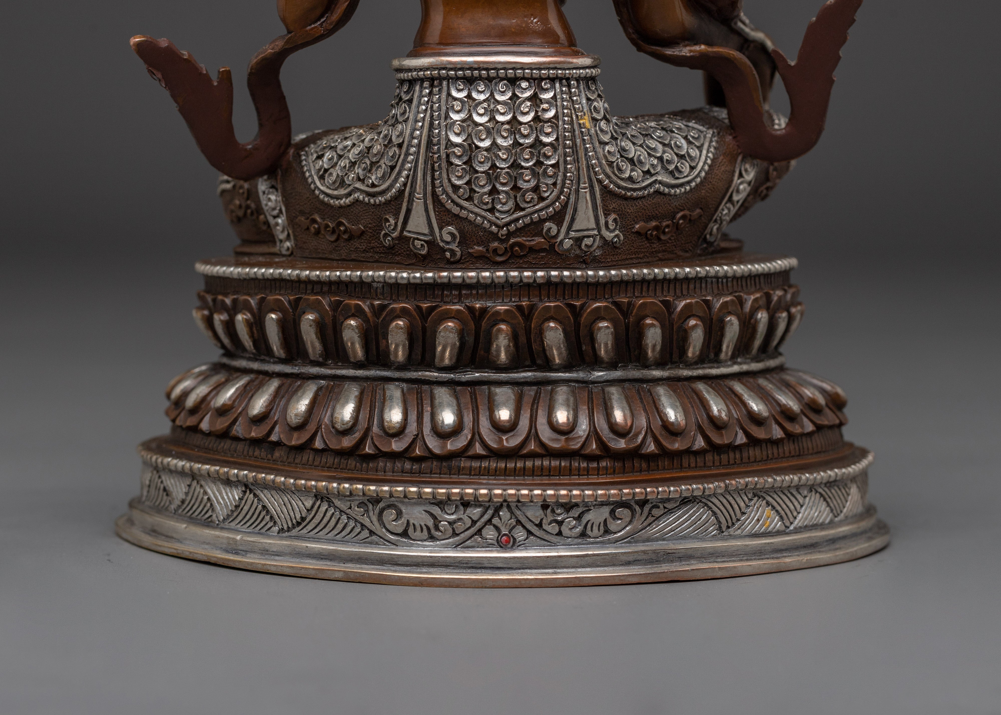 Handmade Compassionate Goddess Green Tara Art | Shyama Tara Statue