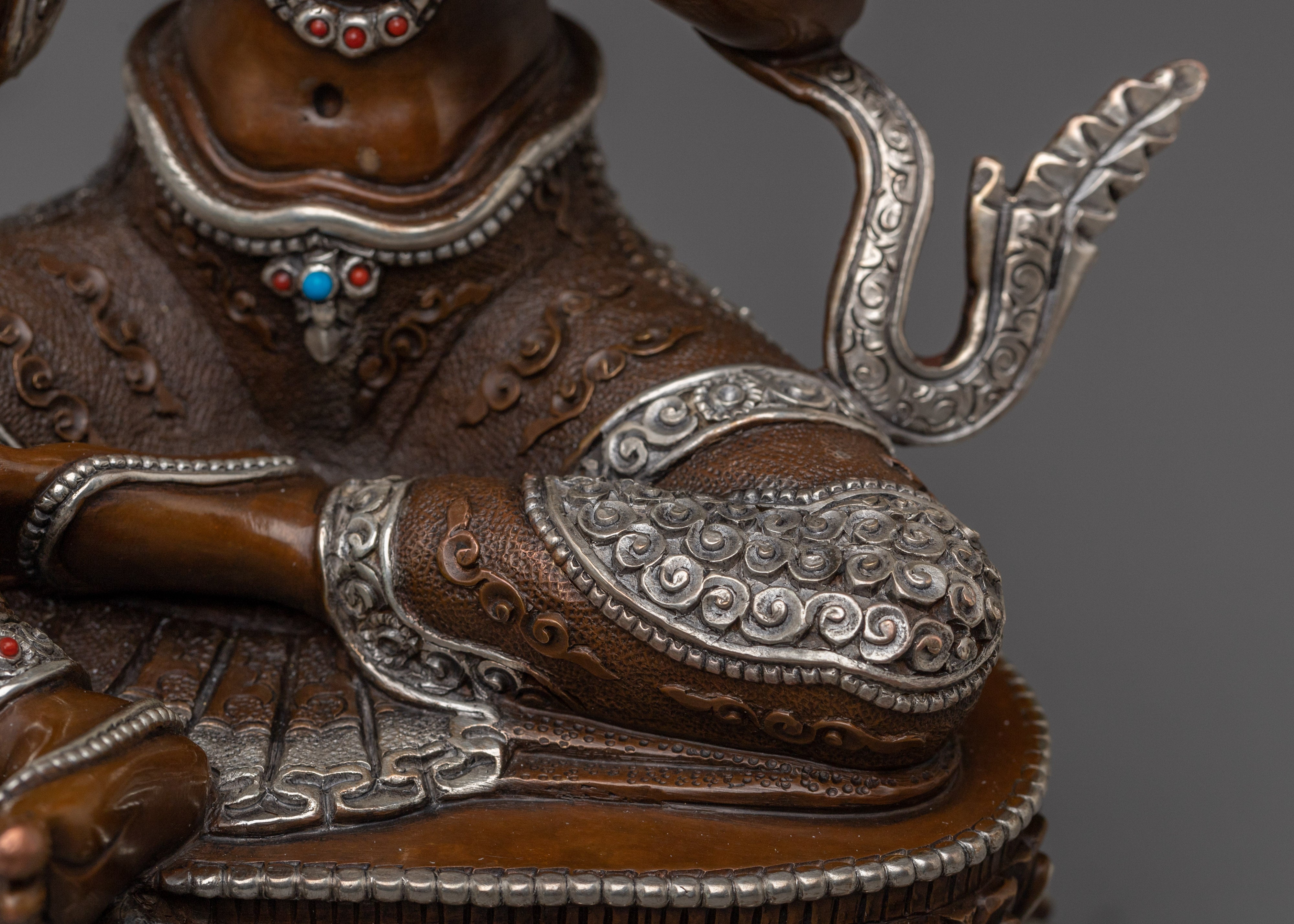 Handmade Compassionate Goddess Green Tara Art | Shyama Tara Statue