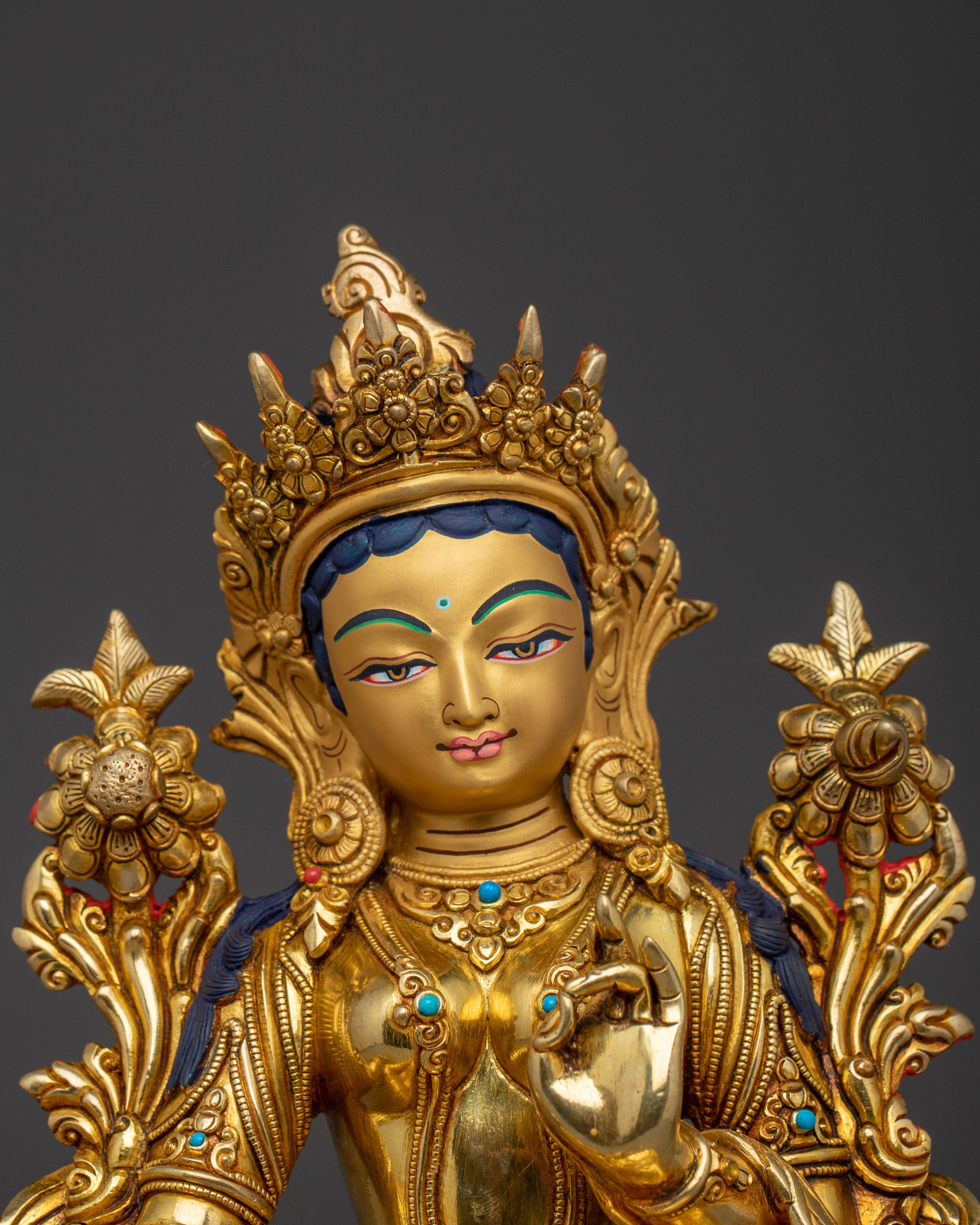 Tantric Buddhism Green Tara Statue | Tibetan Goddess of Compassion