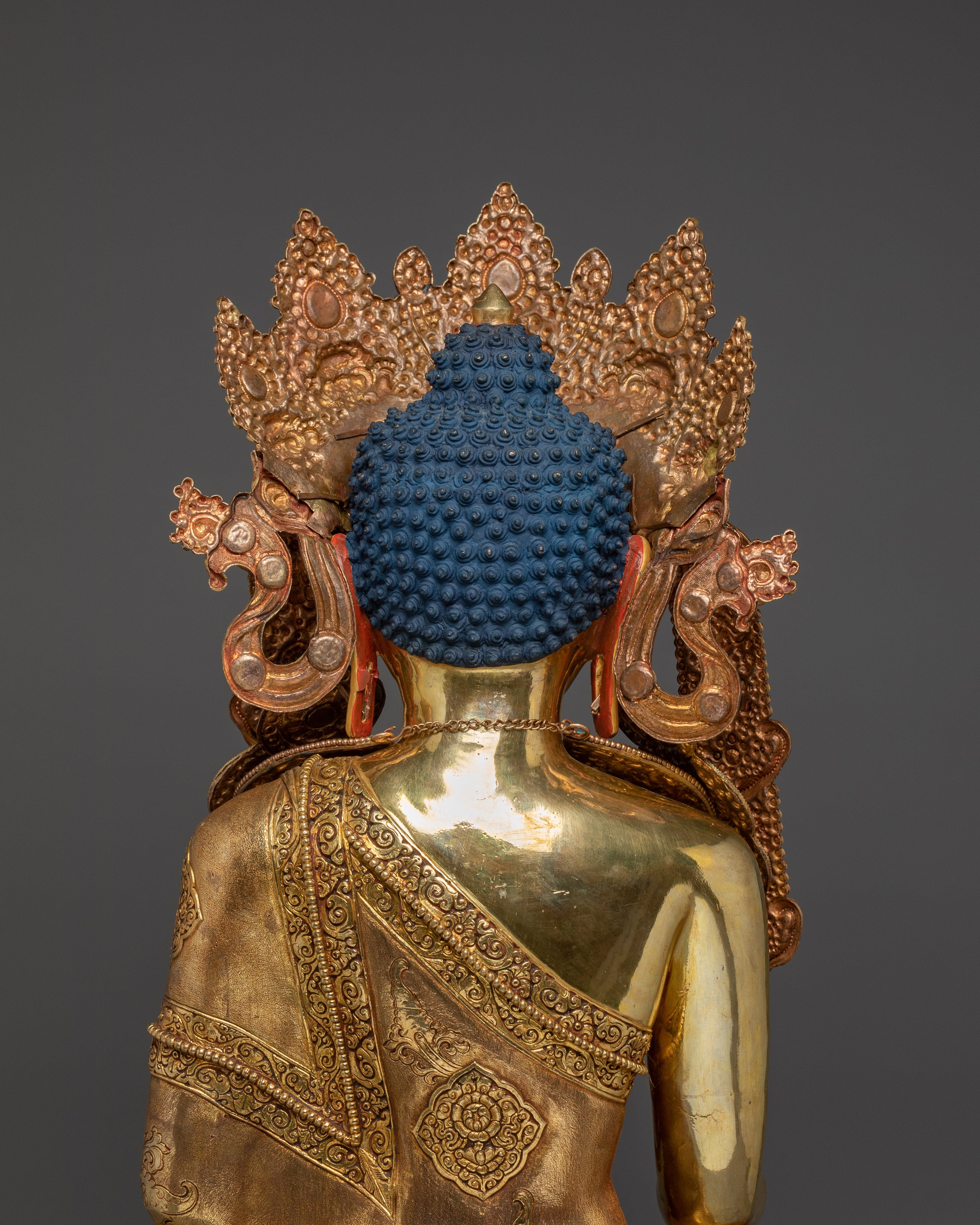 Crown Shakyamuni Buddha Statue | Traditional Figure