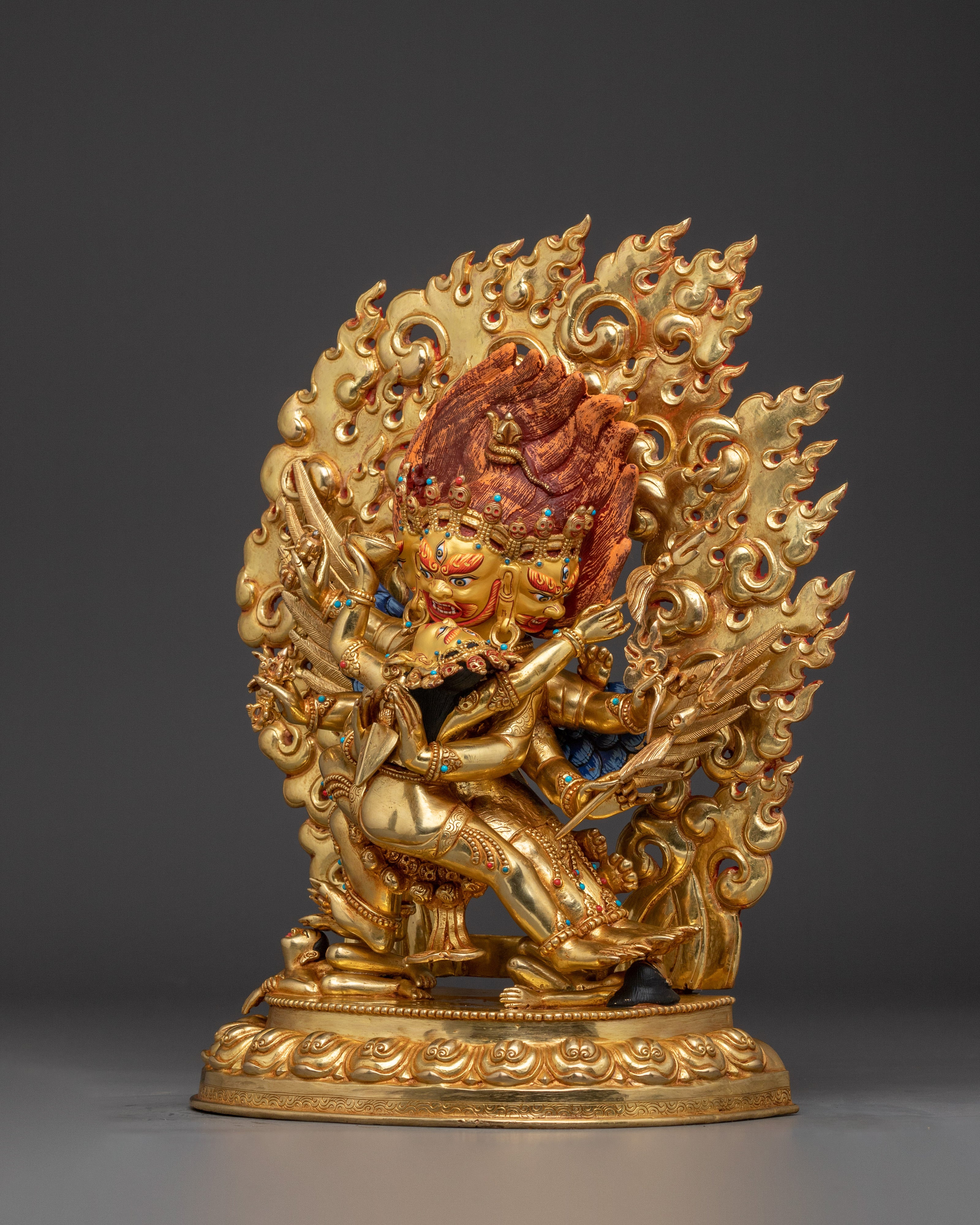 Vajrakilaya with Consort Statue | Wrathful Form of Vajrasattva