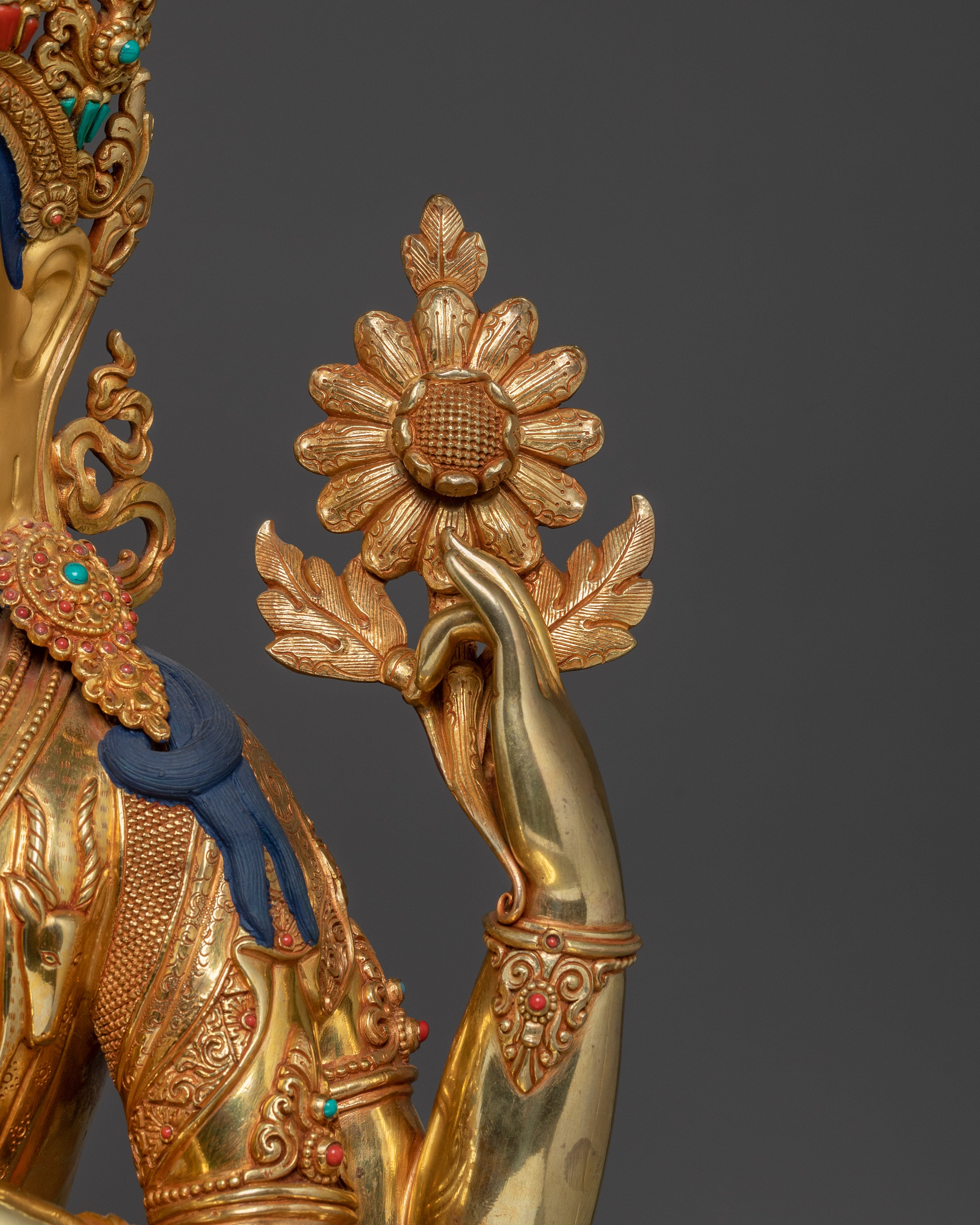 Majestic Chenrezig Bodhisattva Statue | Embodiment of Compassion