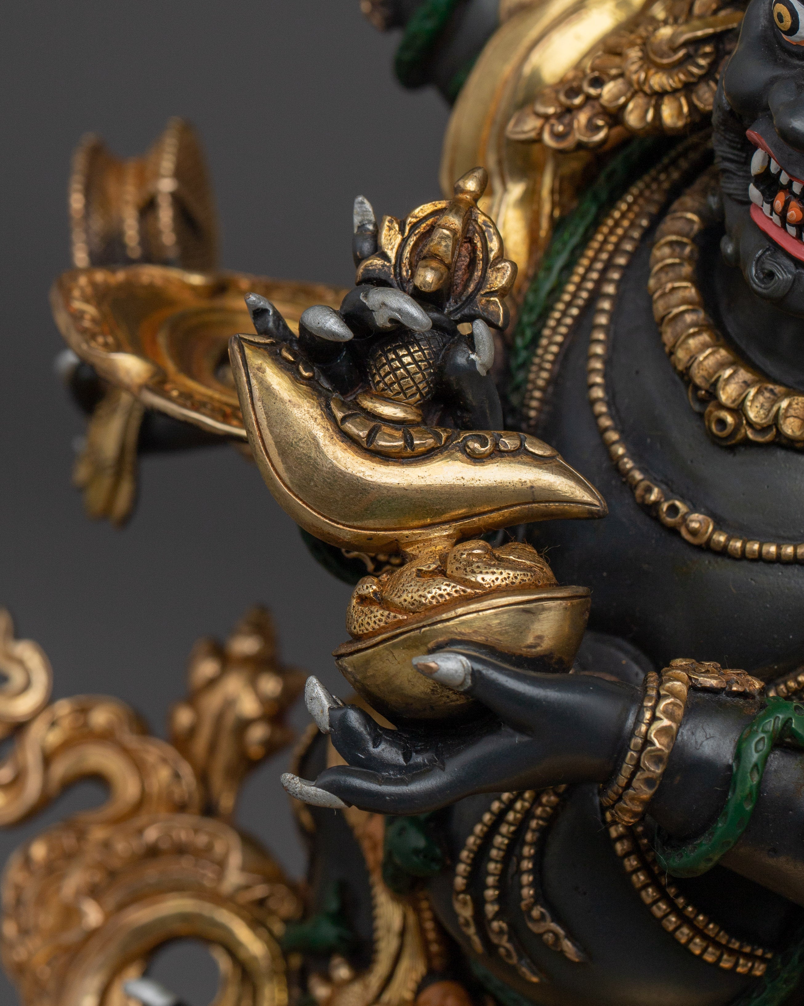Sculpture of Six Armed Mahakala | Wrathful Protector Deity
