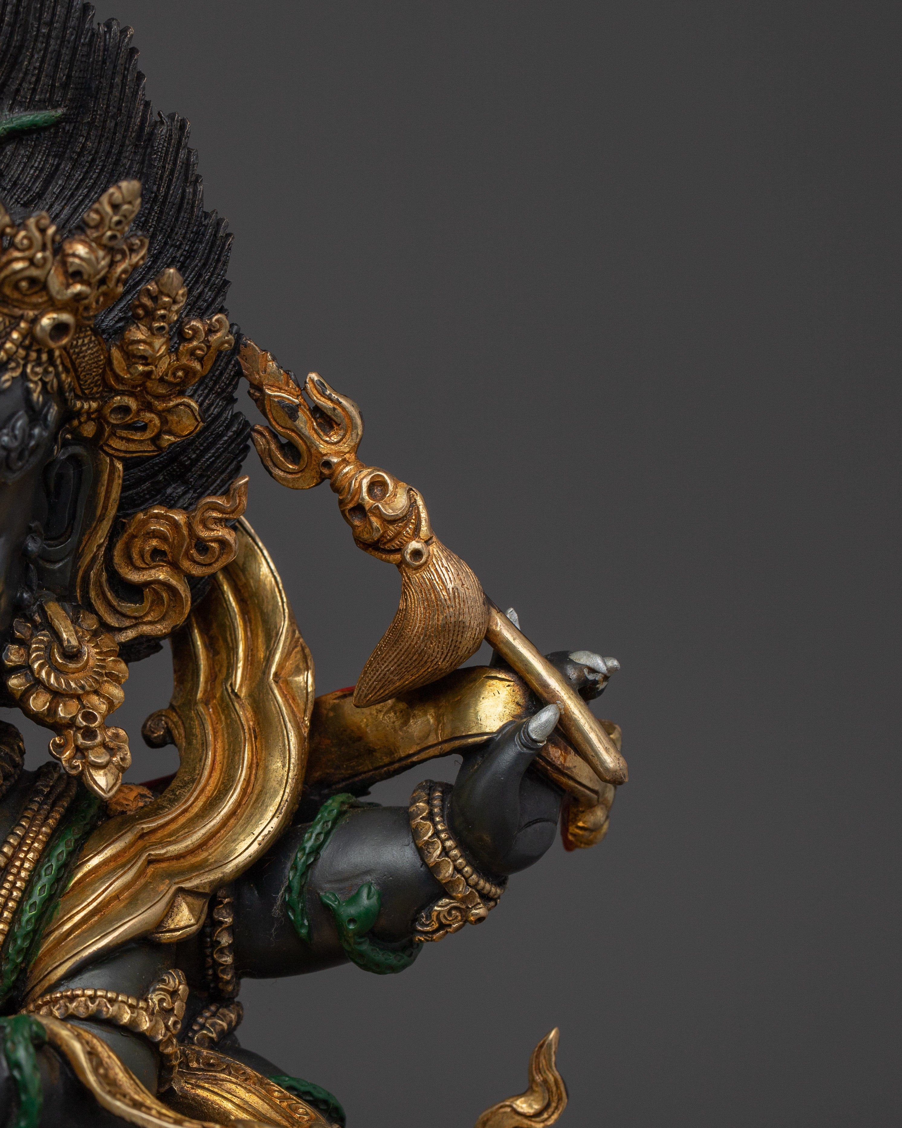 Sculpture of Six Armed Mahakala | Wrathful Protector Deity