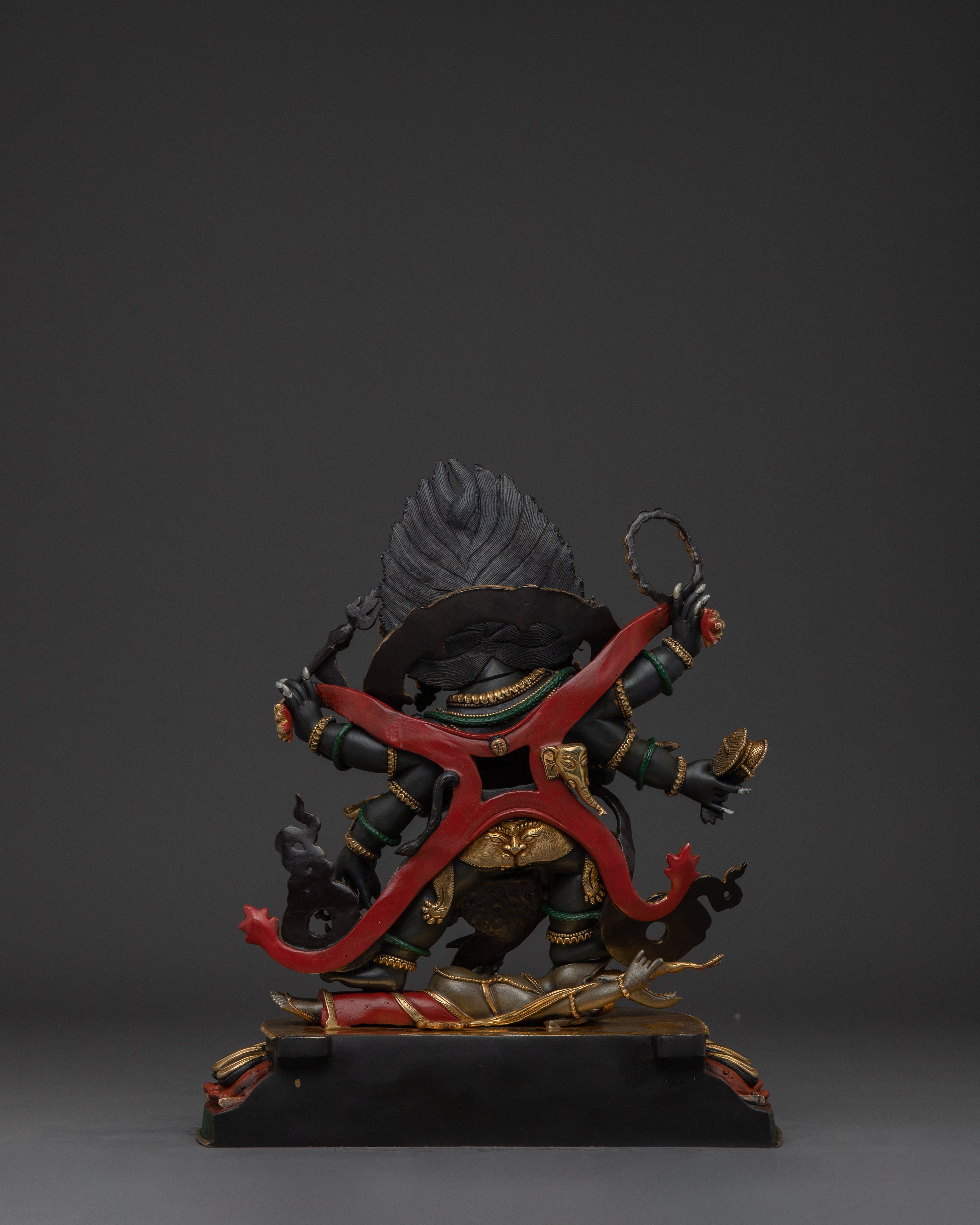 Sculpture of Six Armed Mahakala | Wrathful Protector Deity