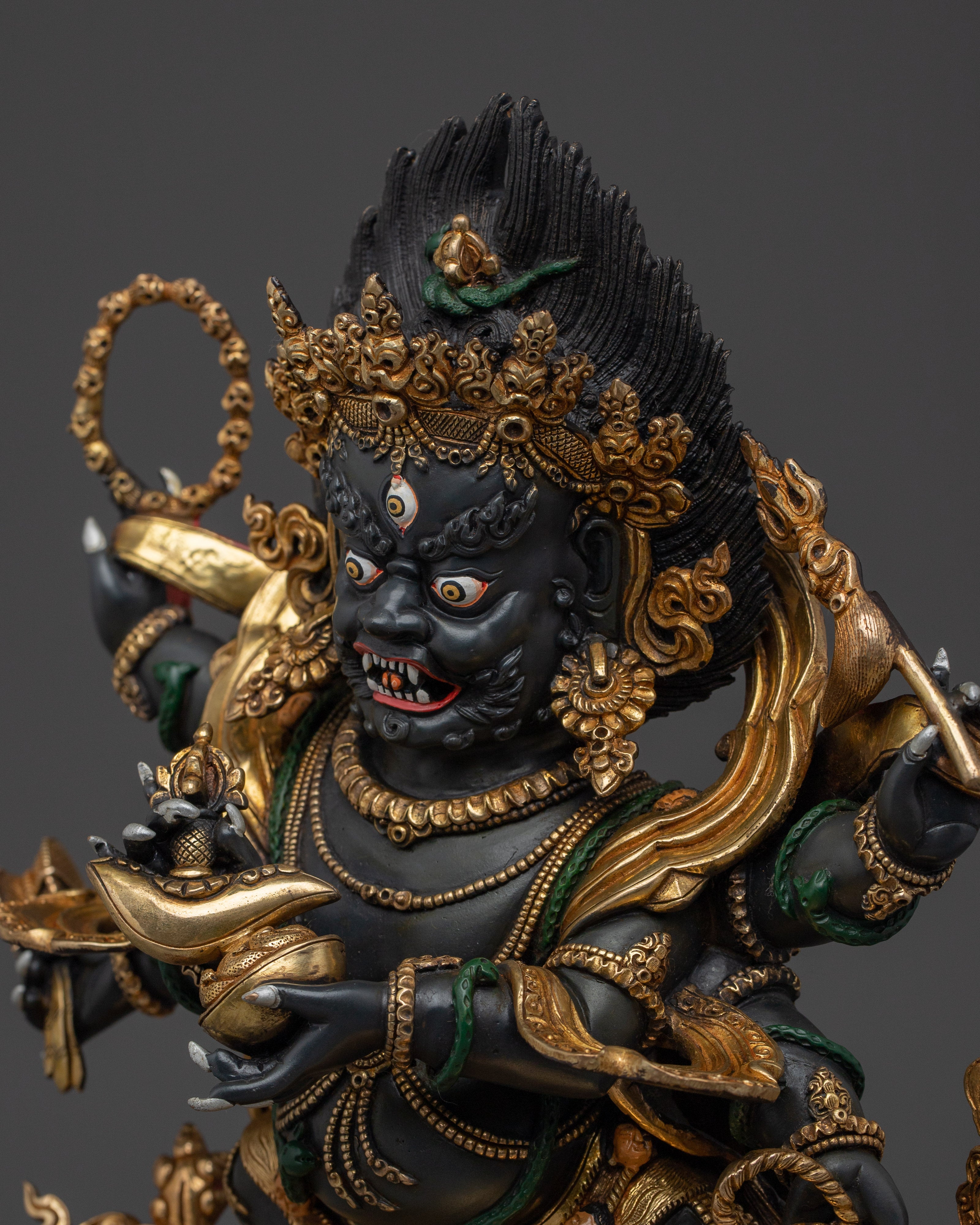 Sculpture of Six Armed Mahakala | Wrathful Protector Deity