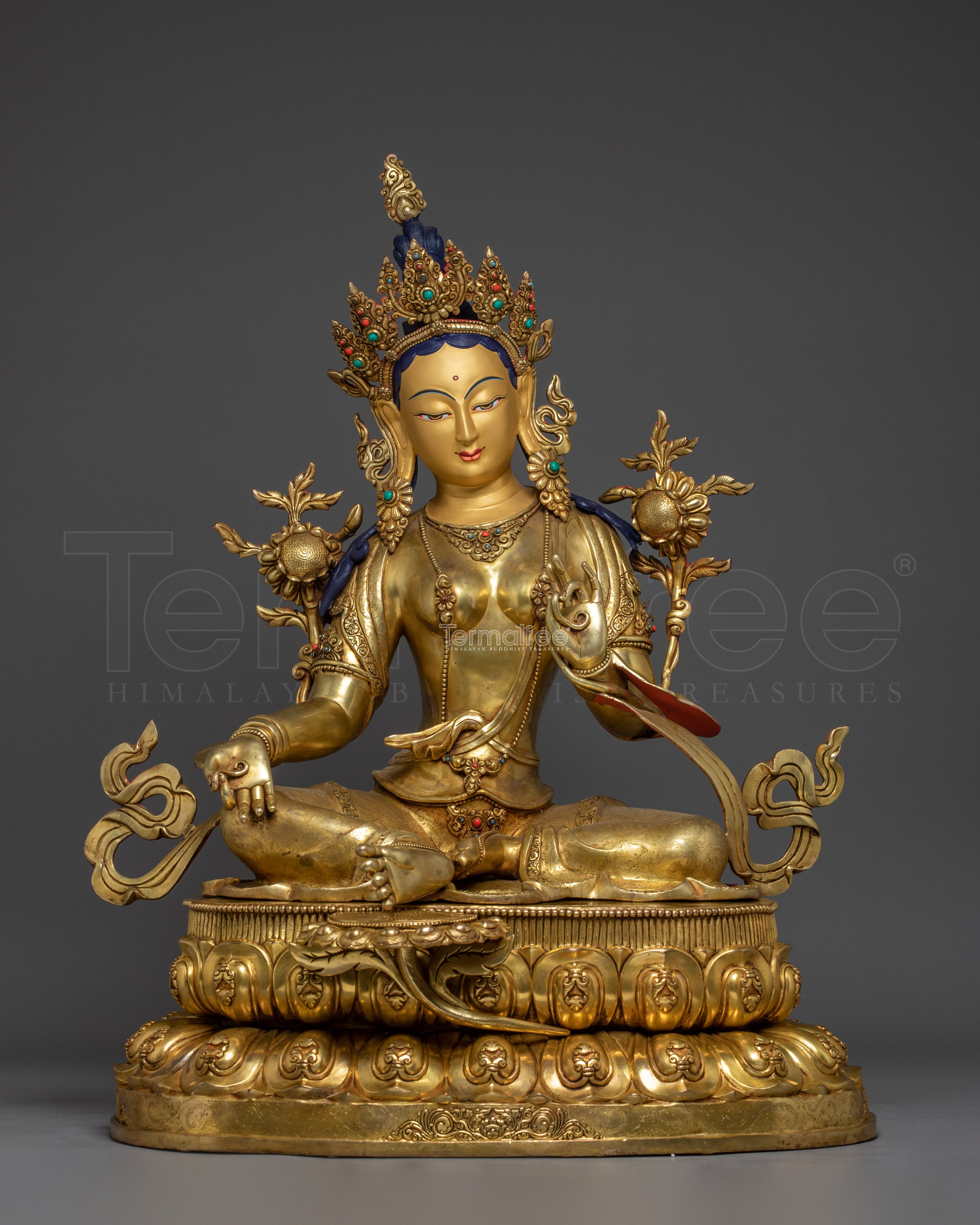 Golden Shyama Tara Artwork | Green Tara - Mother of All Buddhas