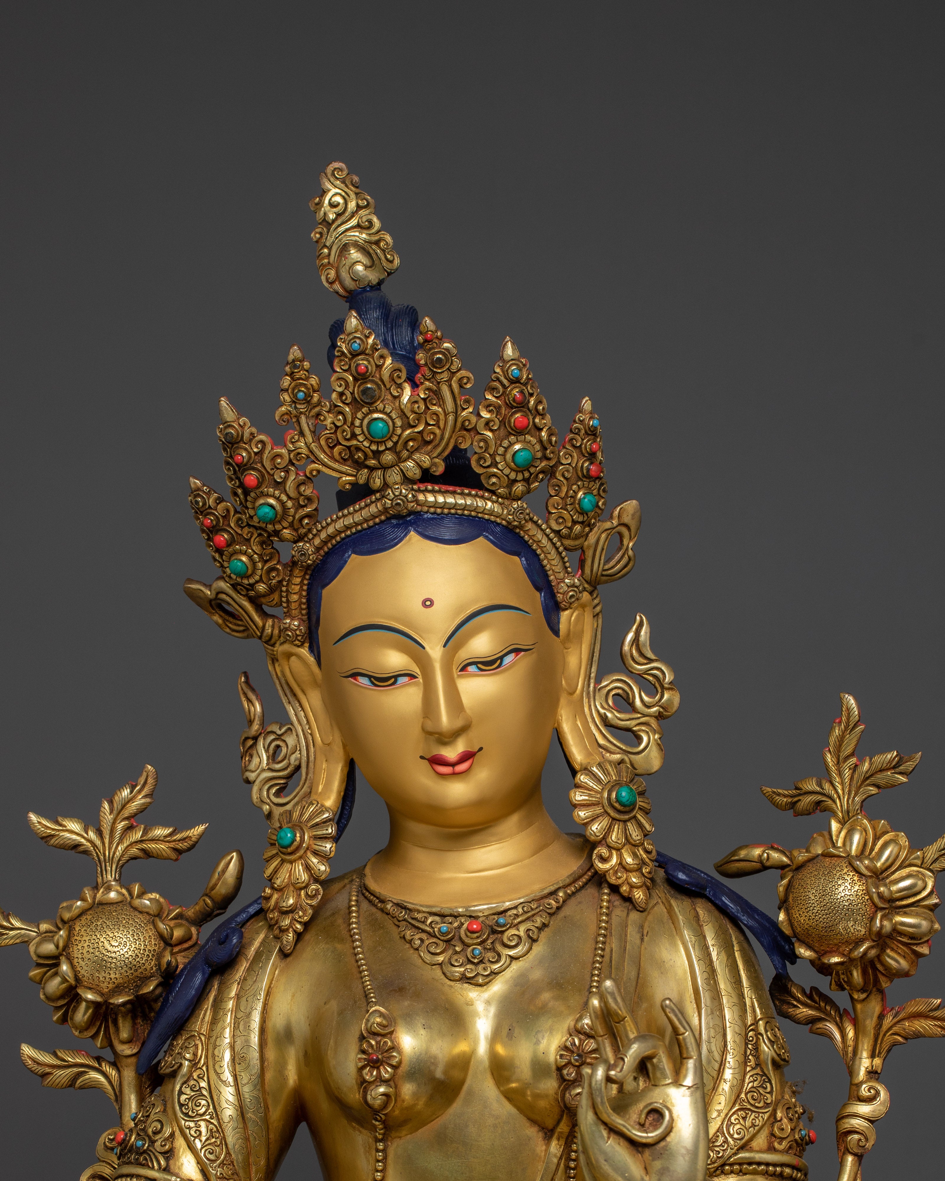 Golden Shyama Tara Artwork | Green Tara - Mother of All Buddhas