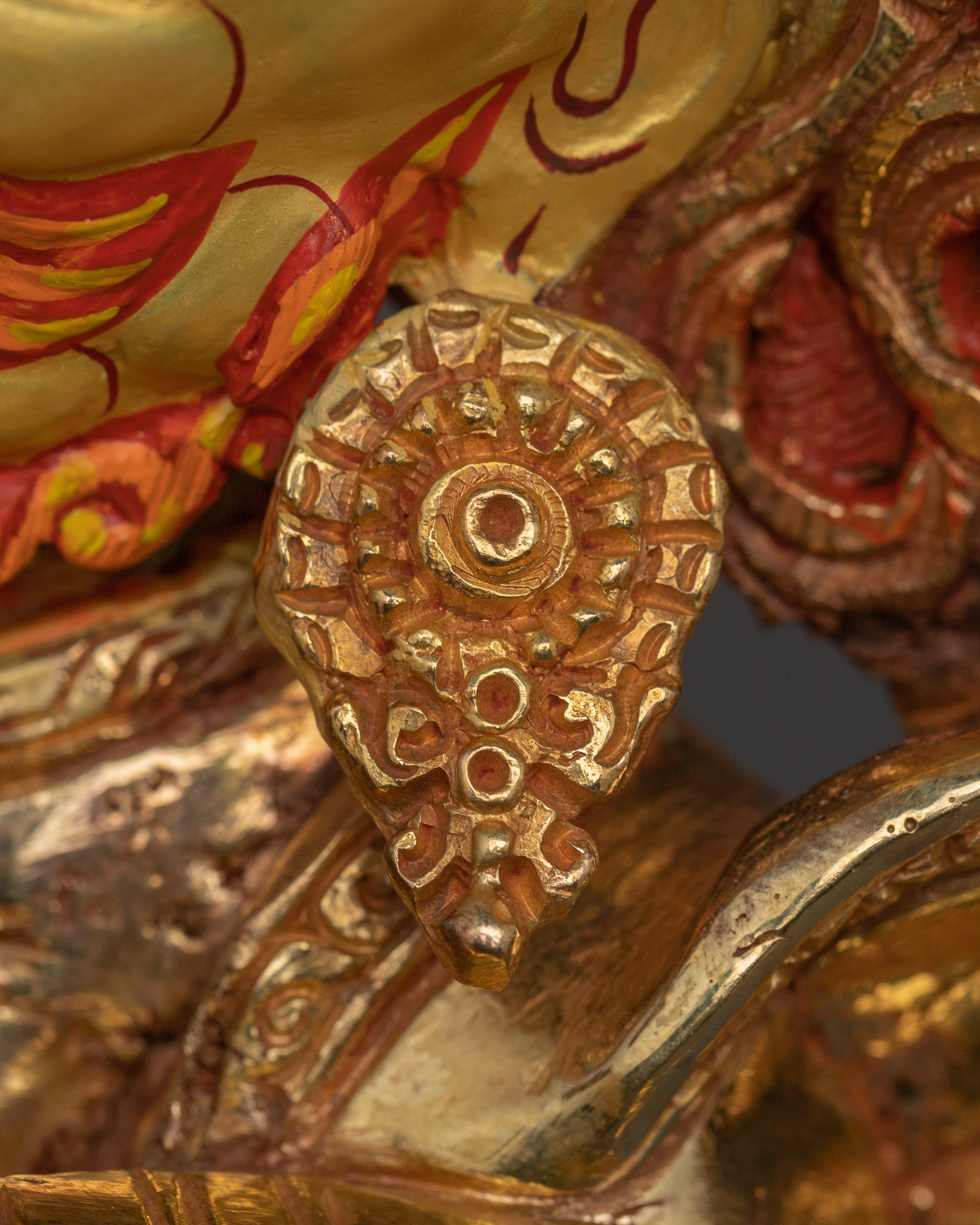Golden Wrathful Mahakala Statue | Guardian of the Dharma