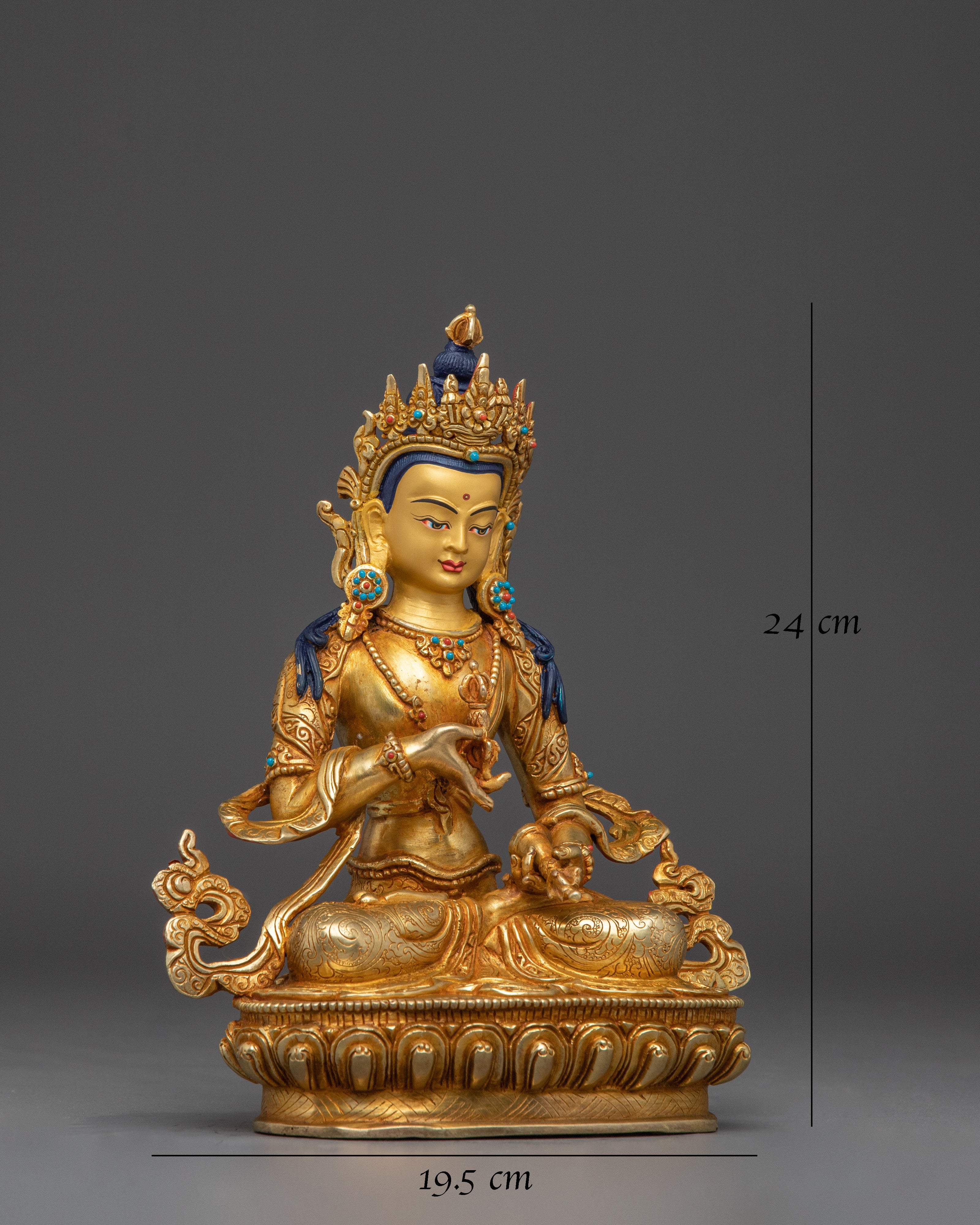 24K Gold Gilded Vajrasattva statue