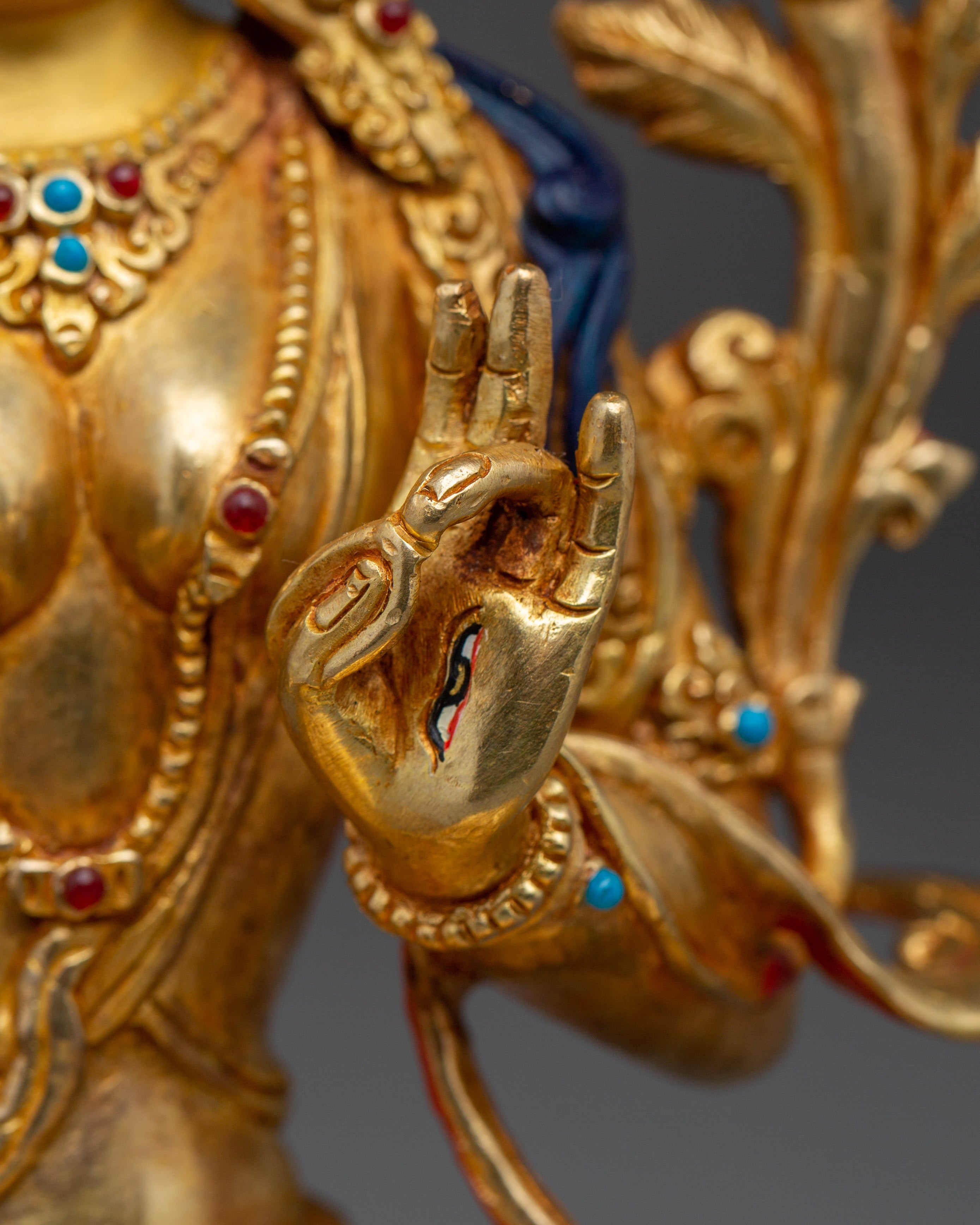 Handcrafted White Tara Copper Statue | Buddhist Figurine for Spiritual Practice