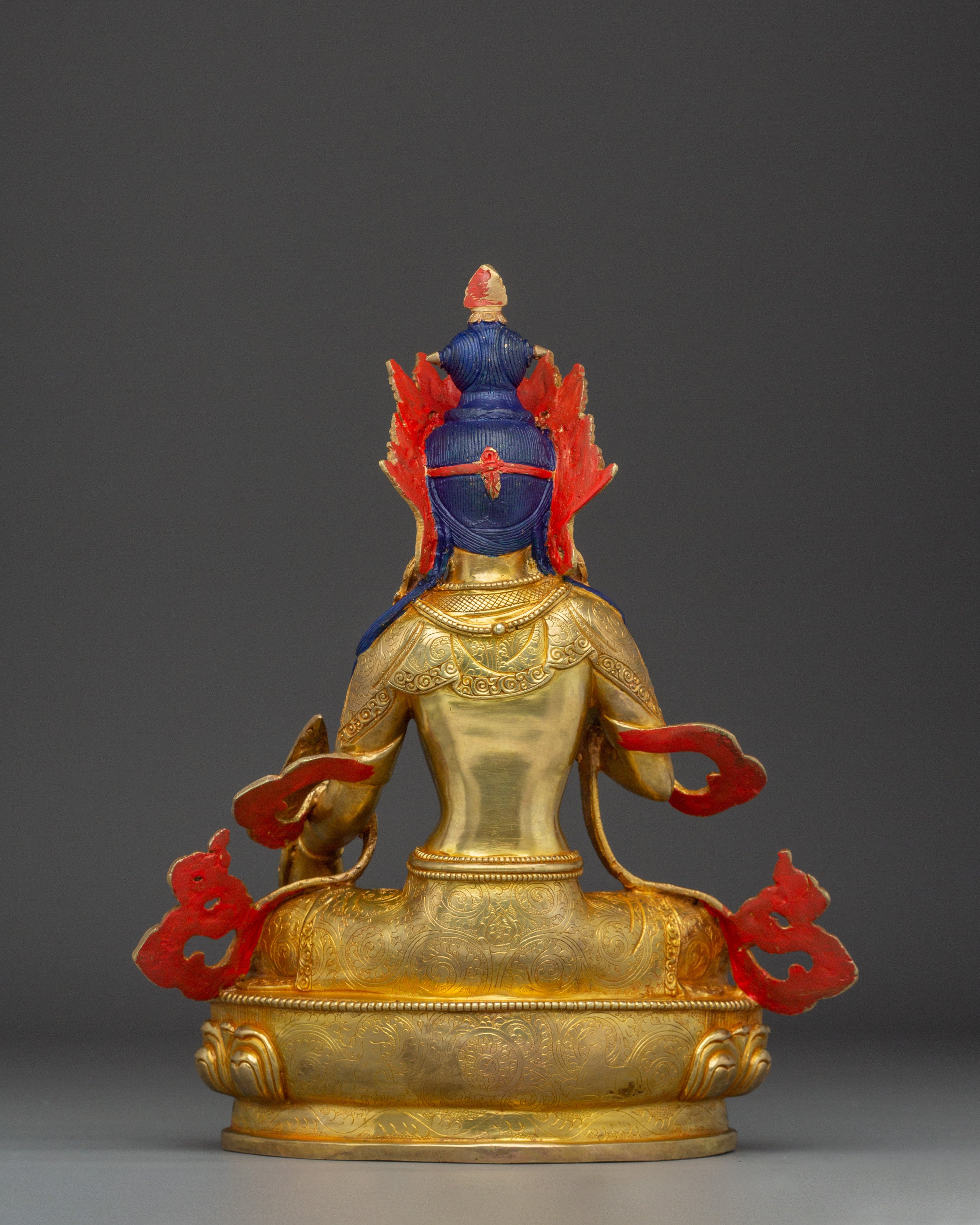 Kshitagarbha Statue Decor | 24K Gold Gilded Sculpture