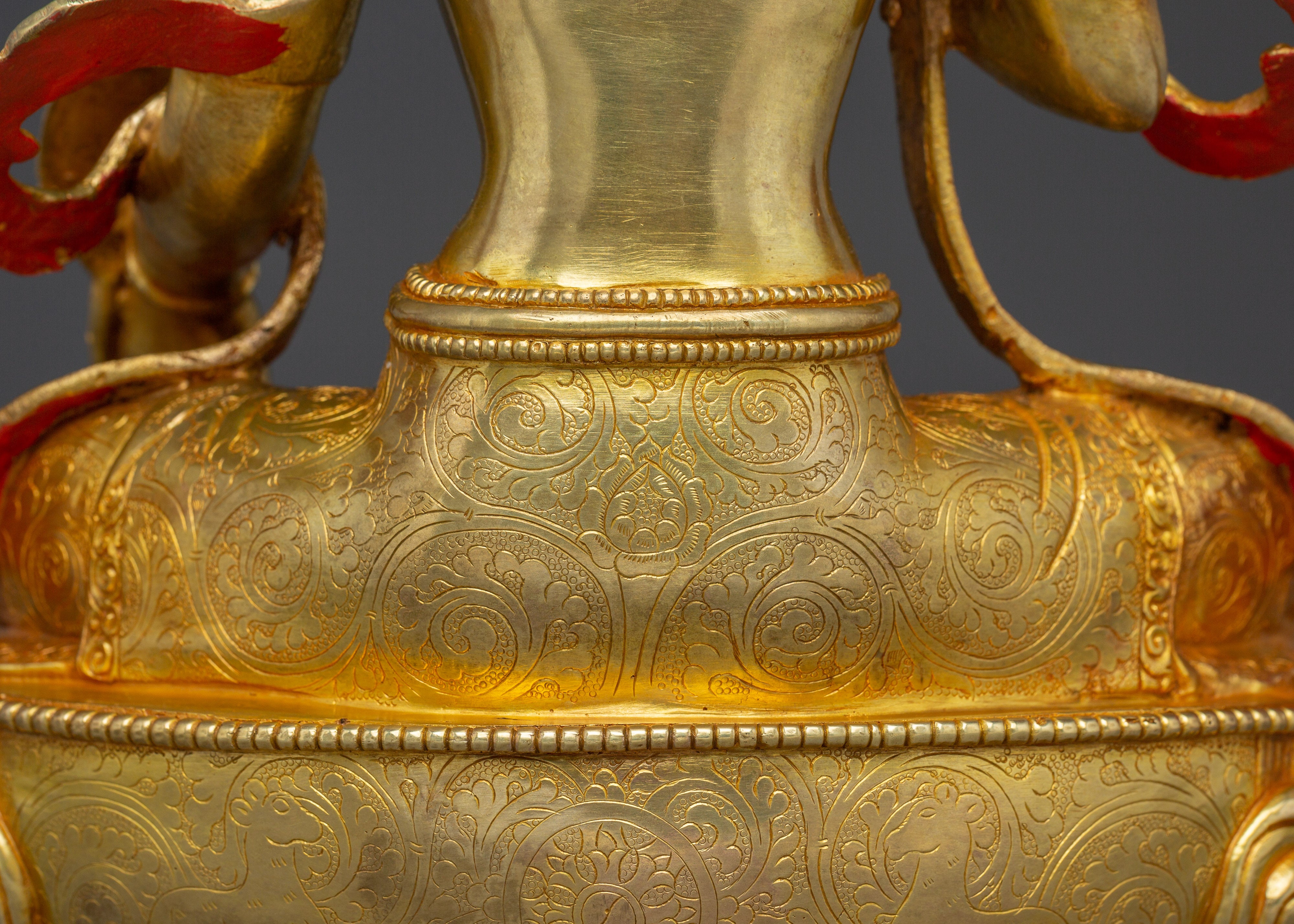 Kshitagarbha Statue Decor | 24K Gold Gilded Sculpture