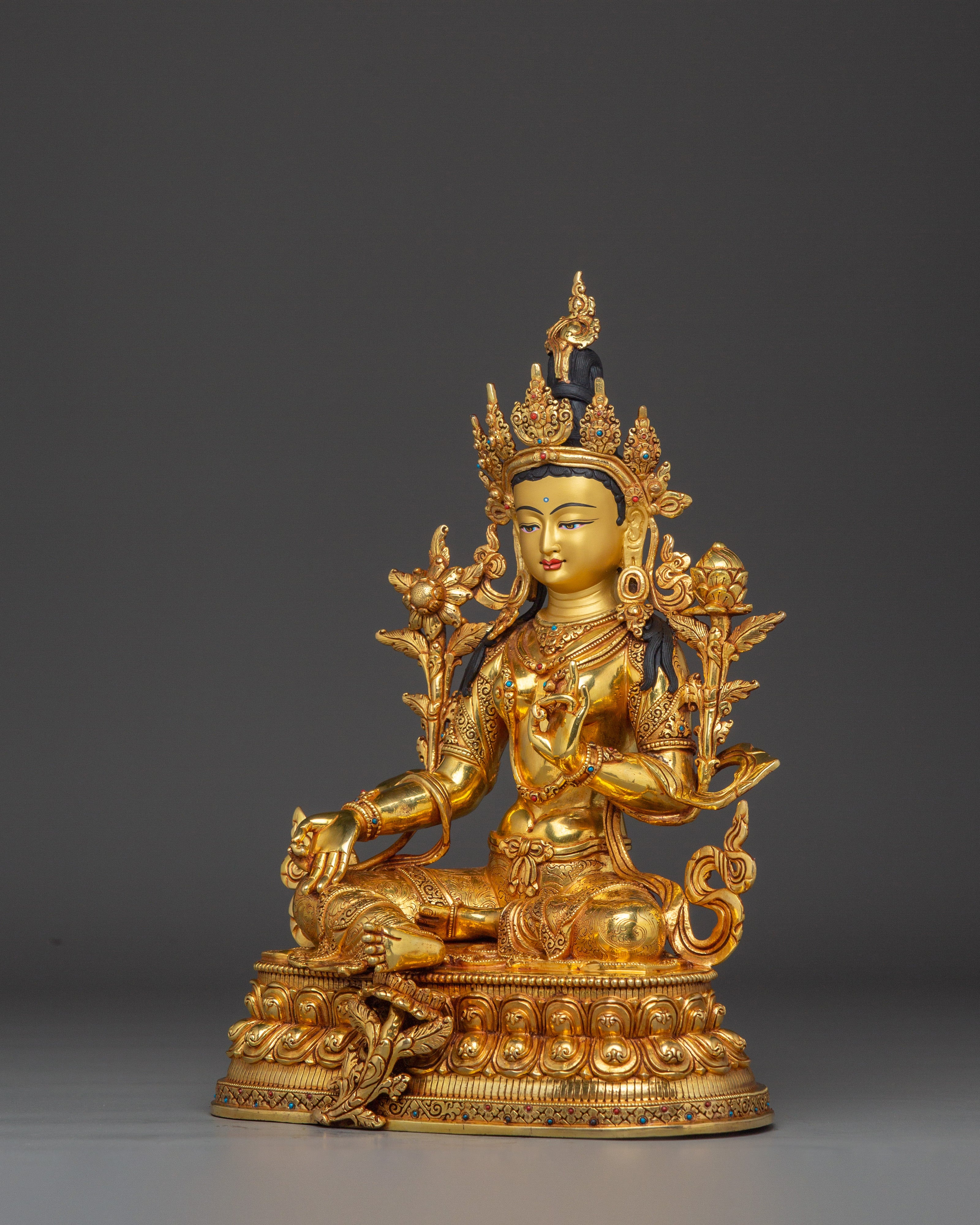Buddhist Green Tara Art | Compassionate Goddess
