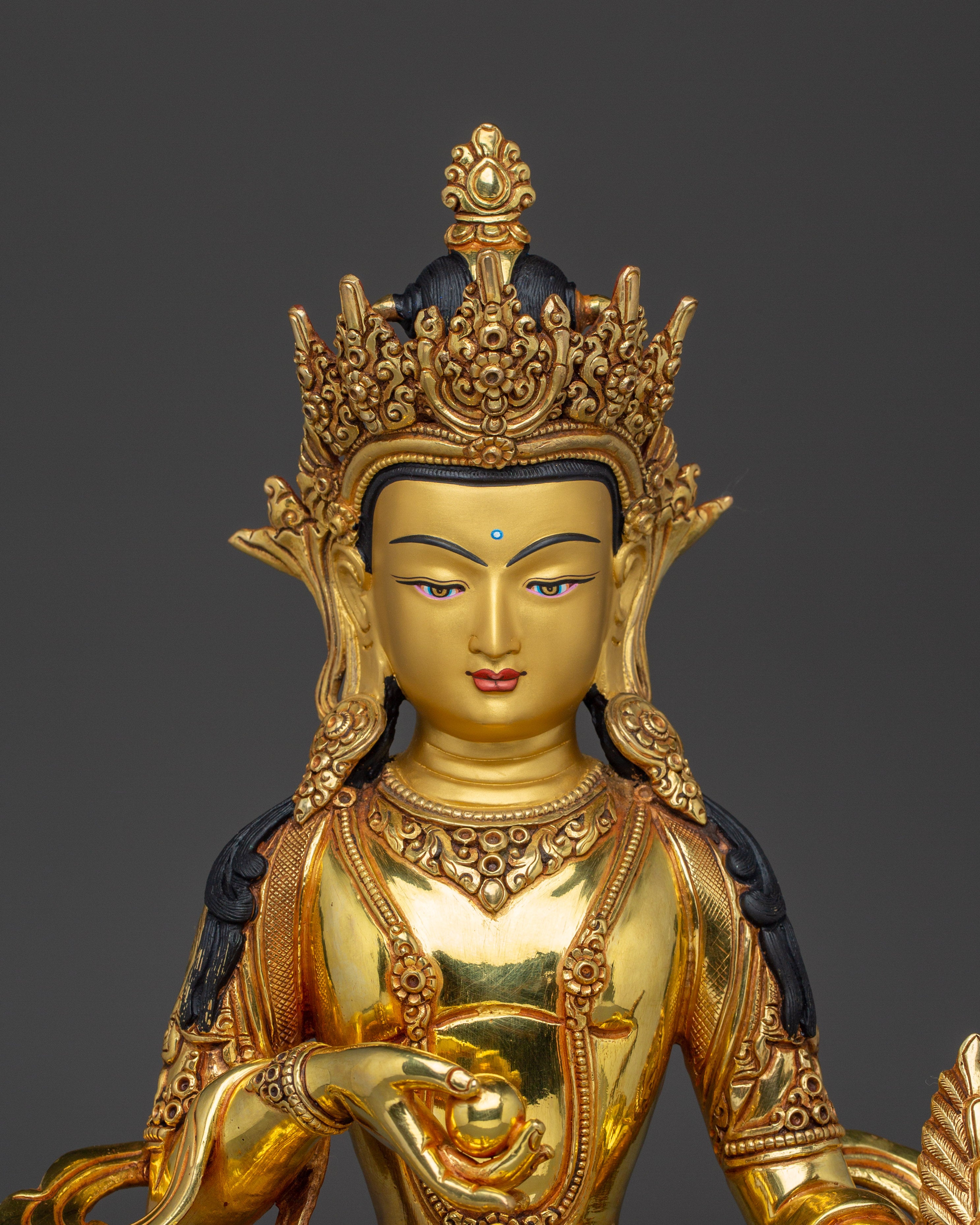 Golden Ksitigarbha Statue | Divine Bodhisattva Being