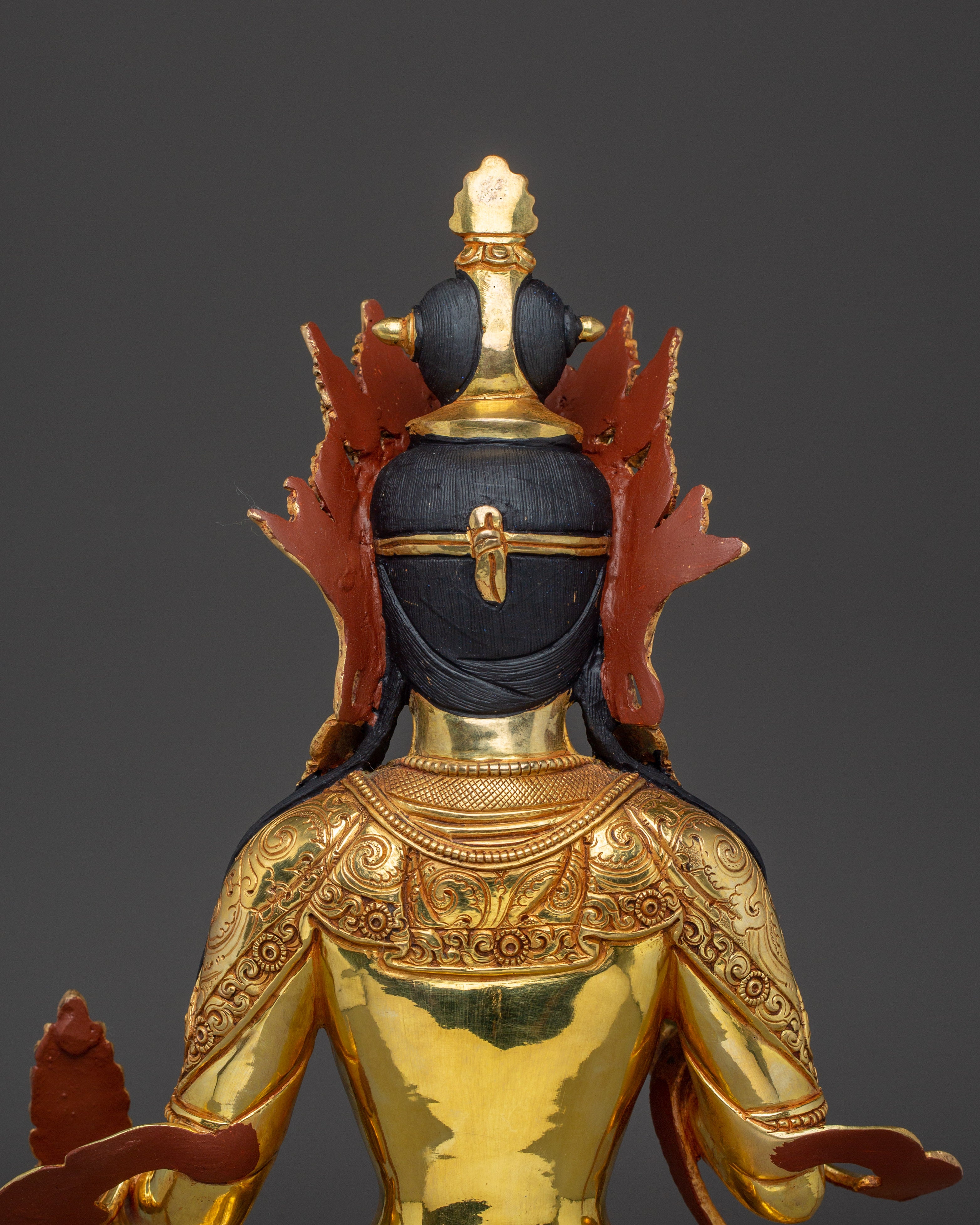 Golden Ksitigarbha Statue | Divine Bodhisattva Being