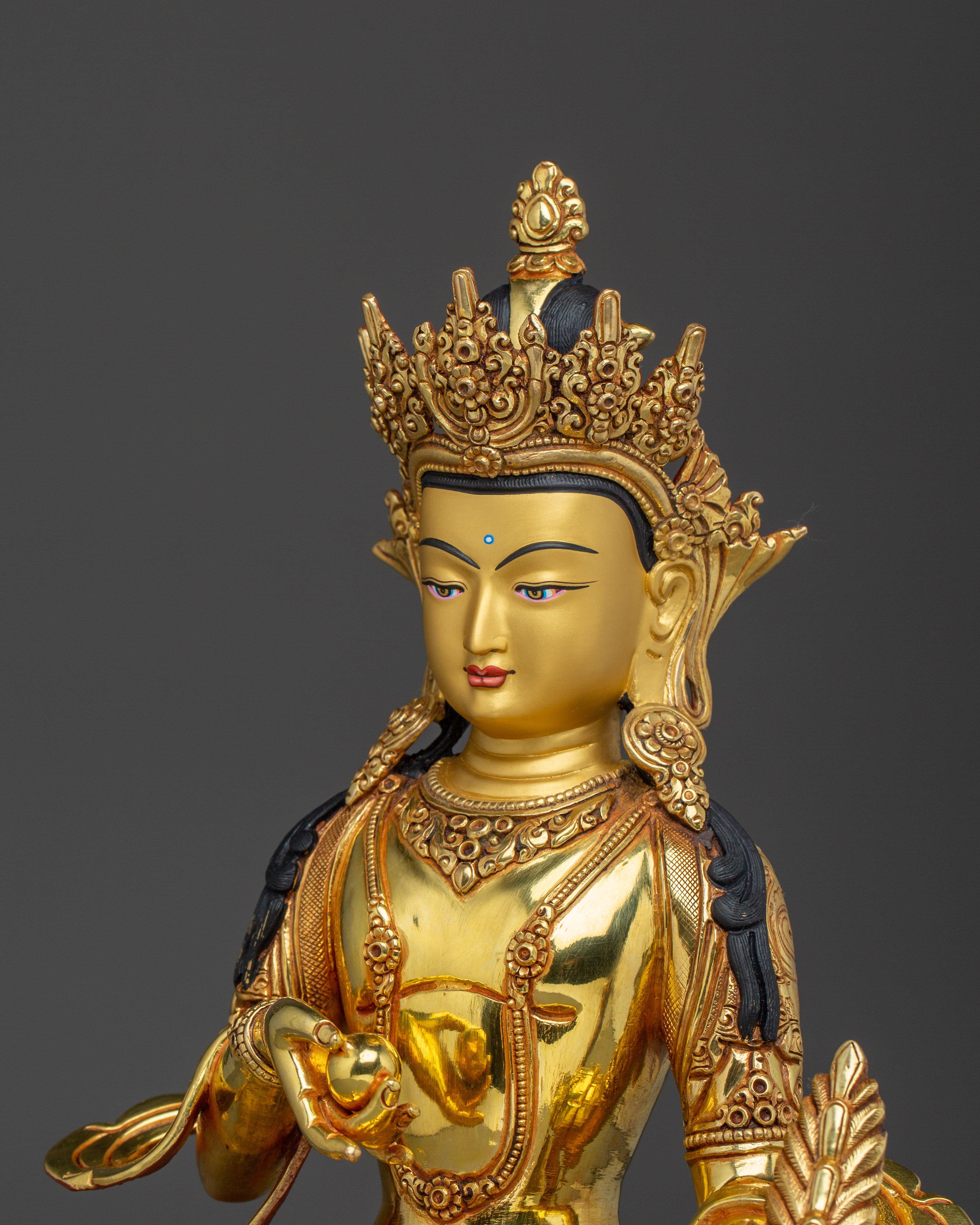 Golden Ksitigarbha Statue | Divine Bodhisattva Being