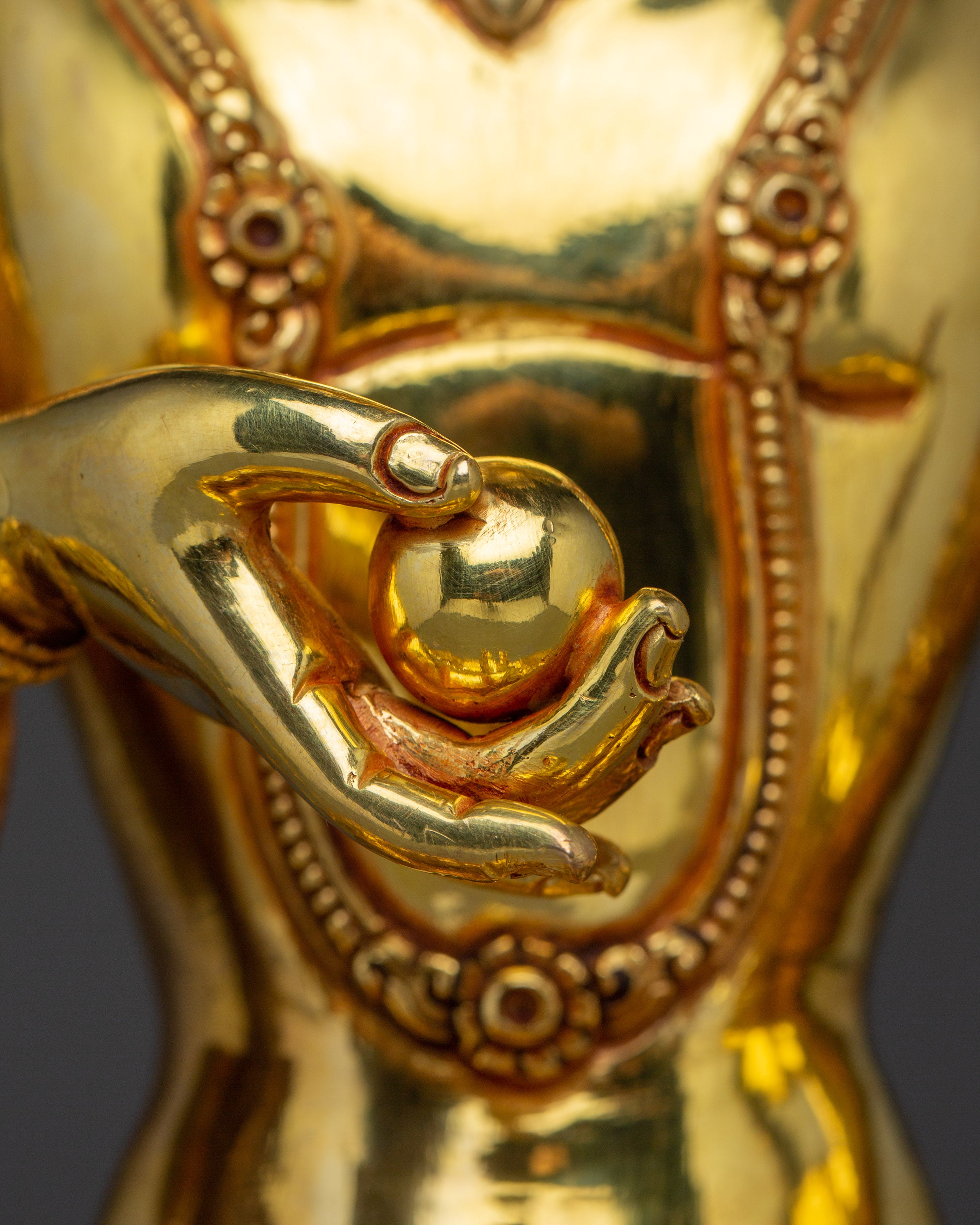 Golden Ksitigarbha Statue | Divine Bodhisattva Being