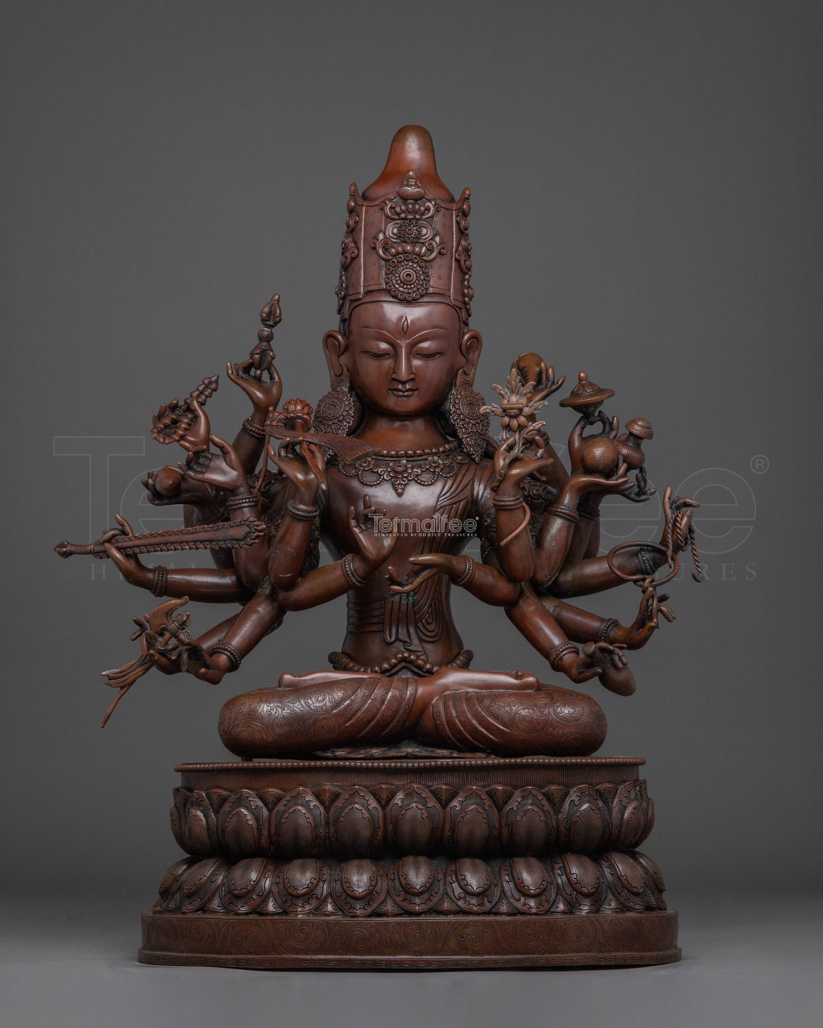Japanese Lokeshwor Statue | Avalokiteshvara Bodhisattva Sculpture