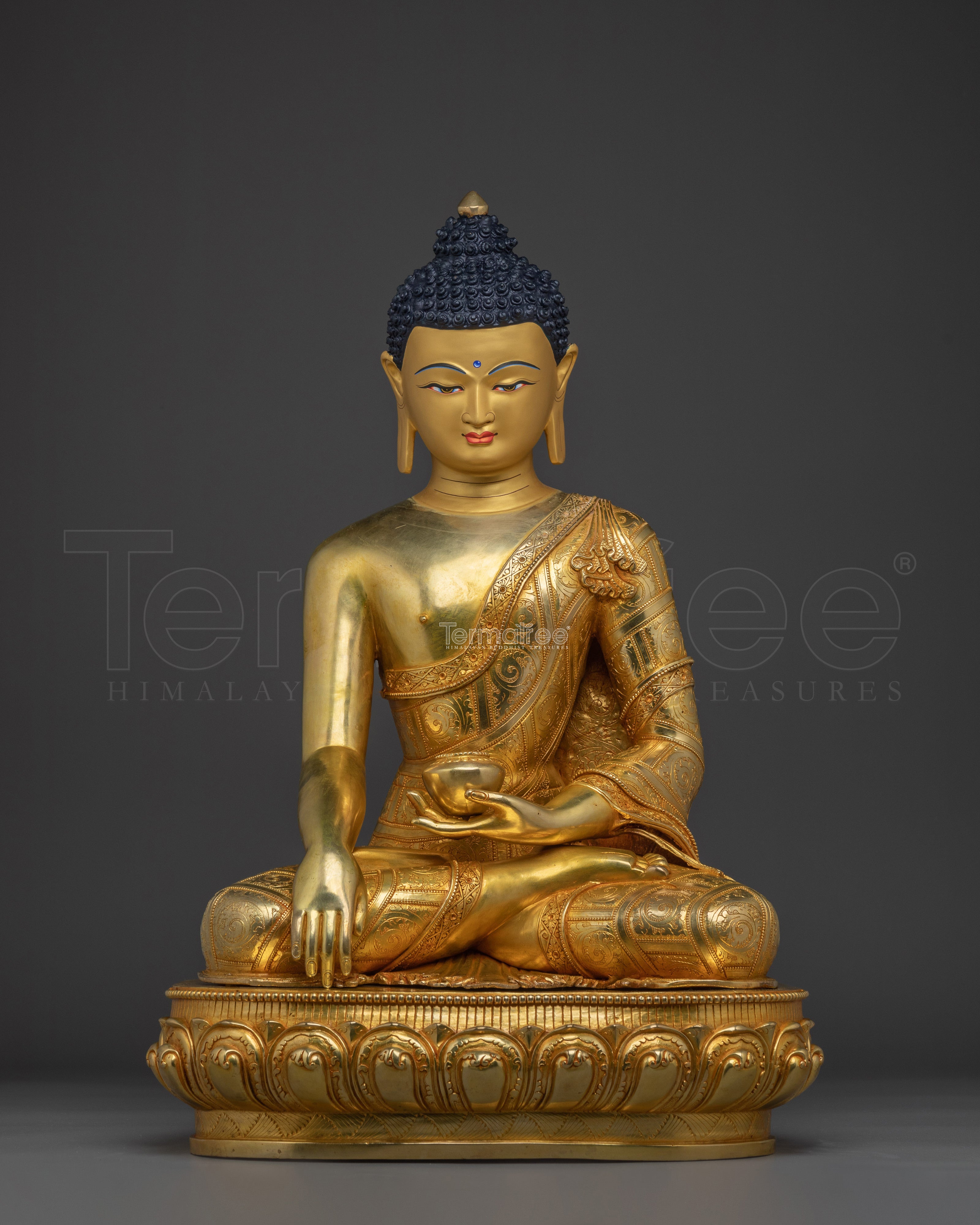Tibetan Copper Shakyamuni Buddha Statue | Perfect for Meditation and Buddhist Altars