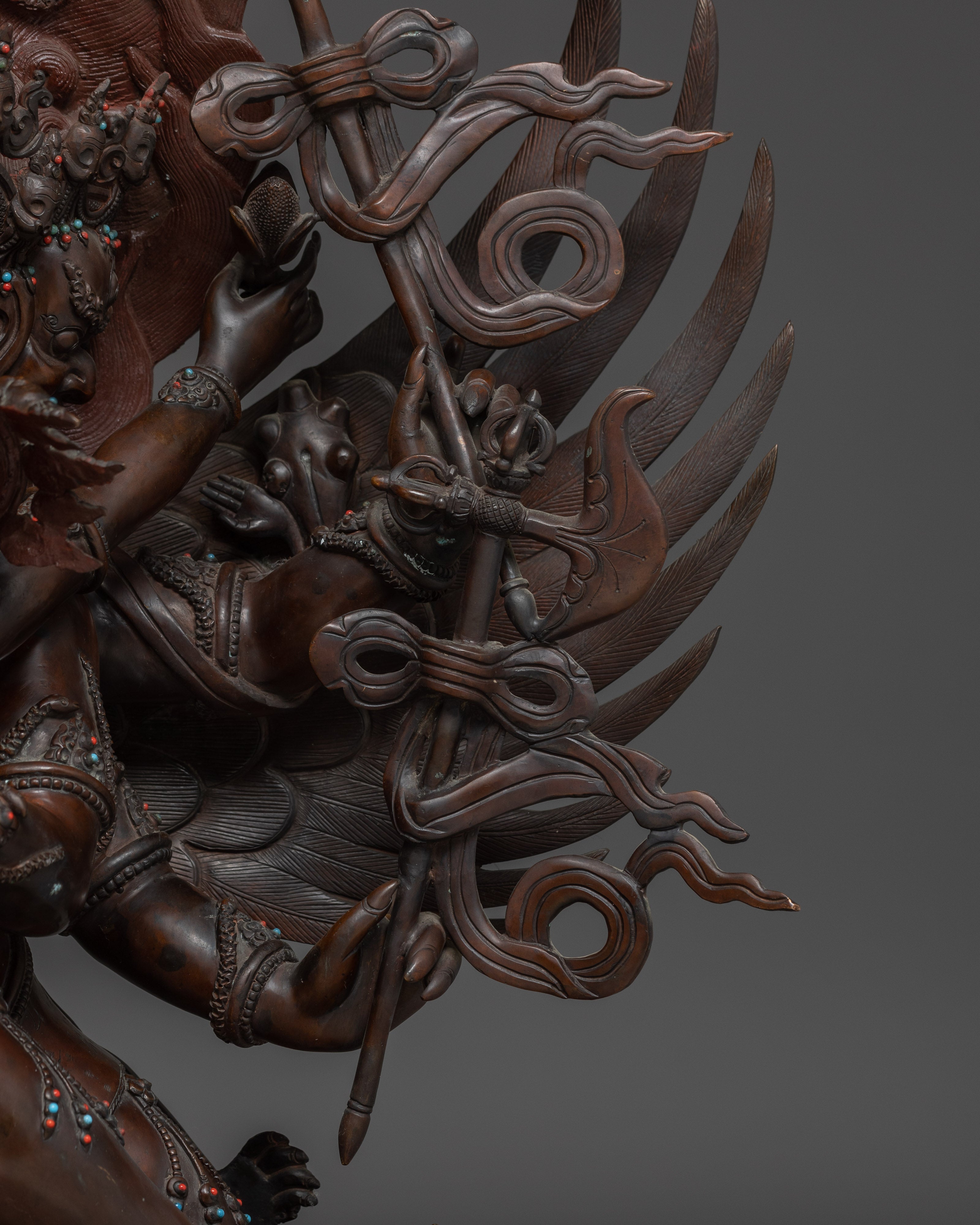 Wrathful Deity Hayagriva Sculpture | Protector in Vajrayana Buddhism