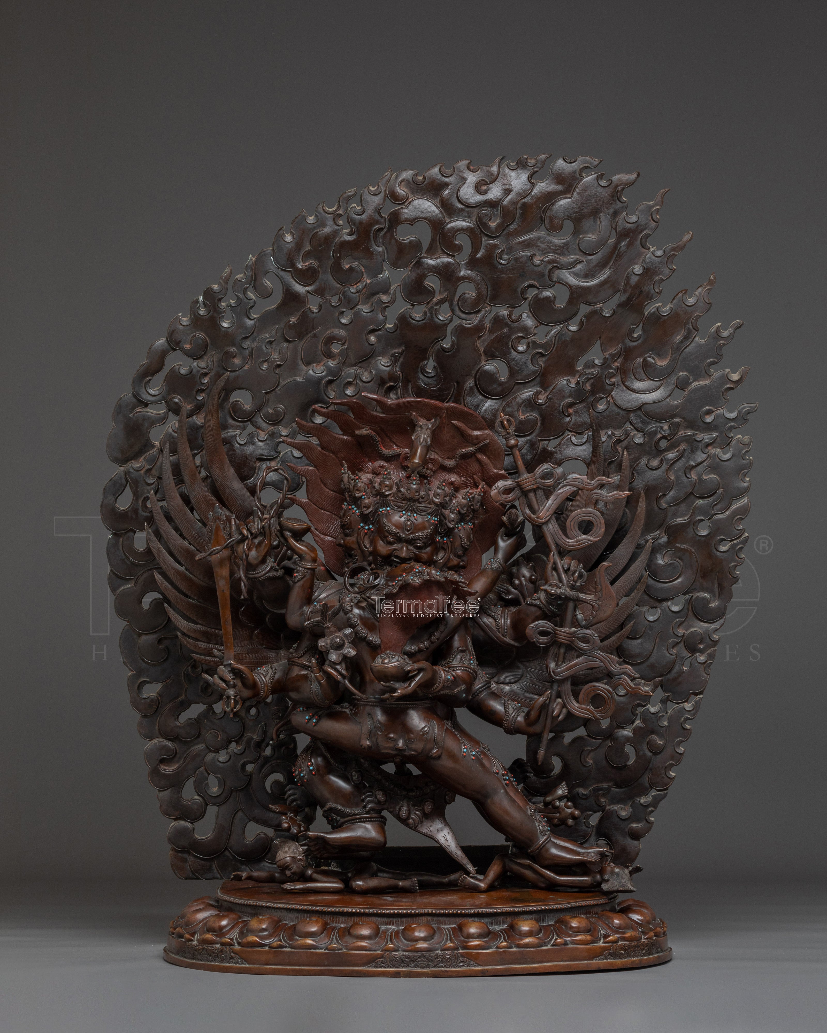 Wrathful Deity Hayagriva Sculpture | Protector in Vajrayana Buddhism