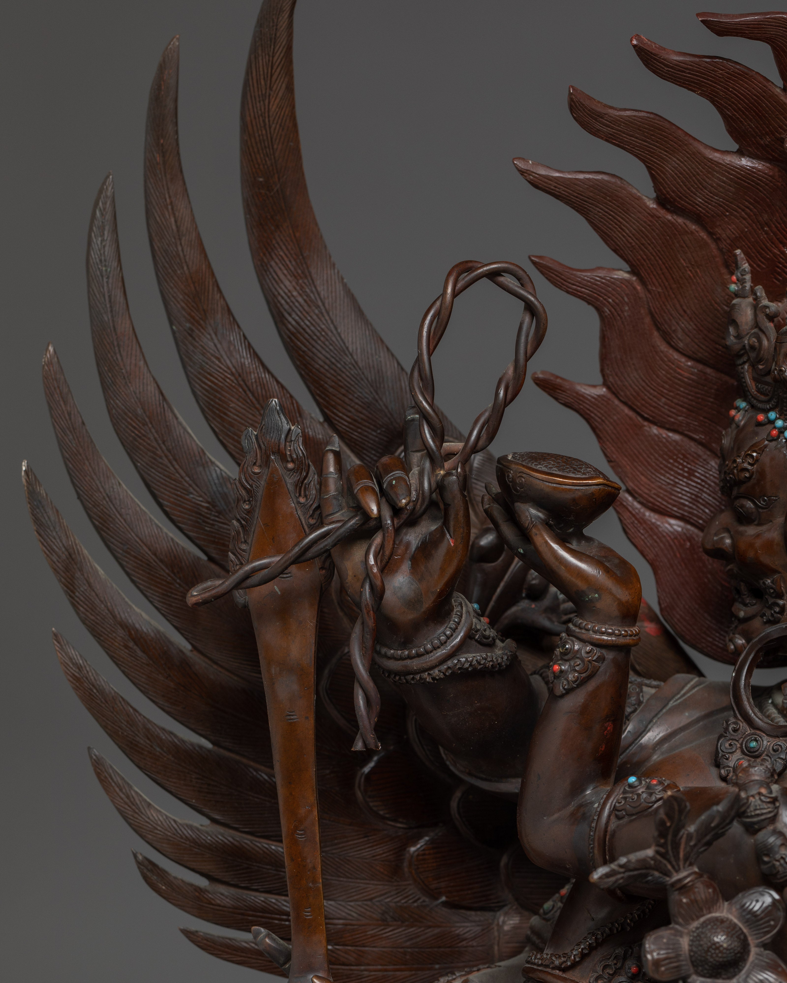 Wrathful Deity Hayagriva Sculpture | Protector in Vajrayana Buddhism