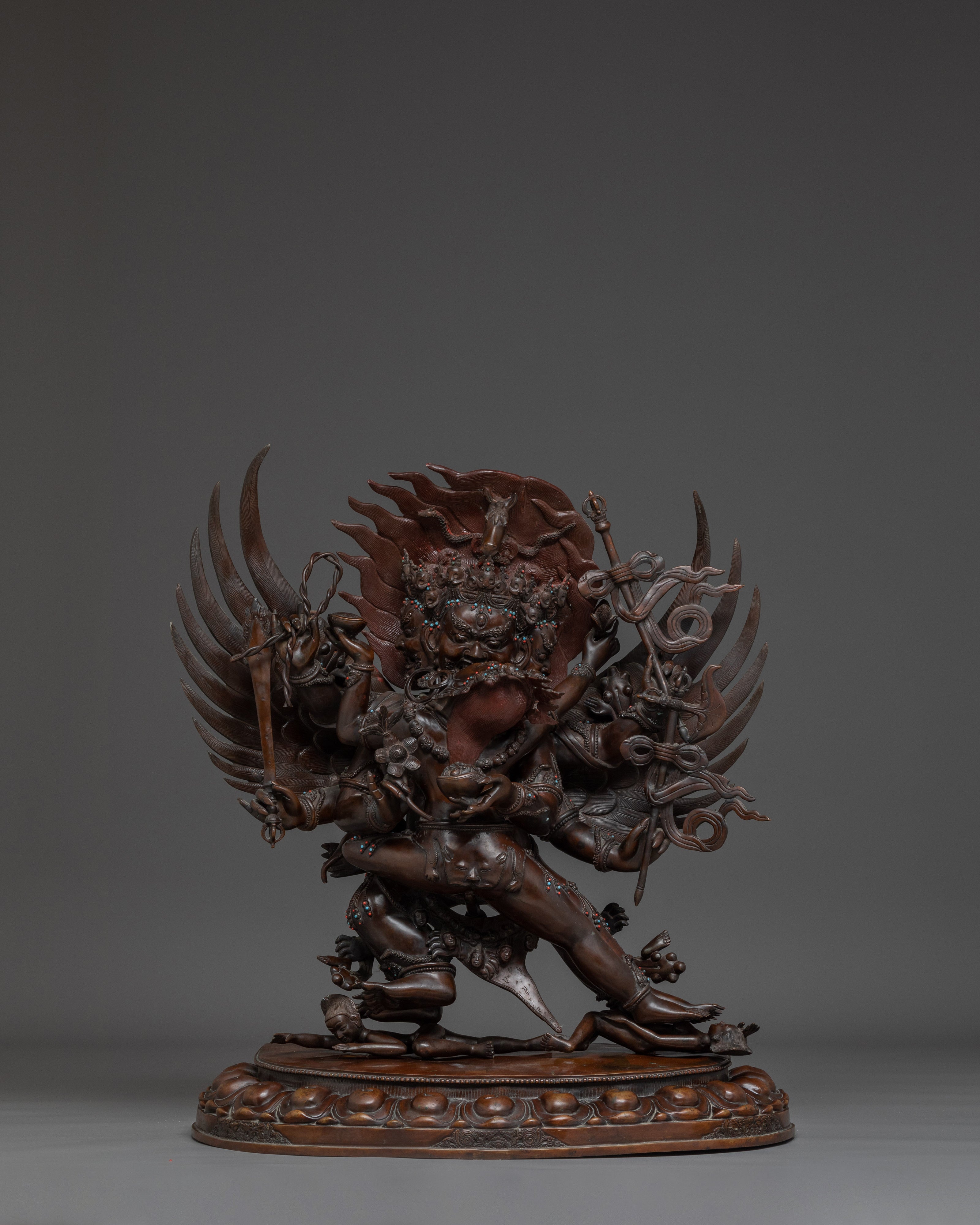 Wrathful Deity Hayagriva Sculpture | Protector in Vajrayana Buddhism